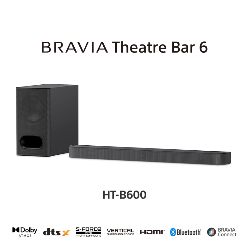 SONY BRAVIA THEATER BAR HT-B600 3.1.2 CON SUBWOOFER WIRELESS - 3