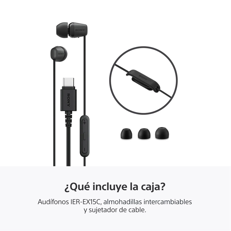 SONY AUDÍFONOS IN-EAR CON CABLE USB-C Y MICROFONO IER-EX15C - 2