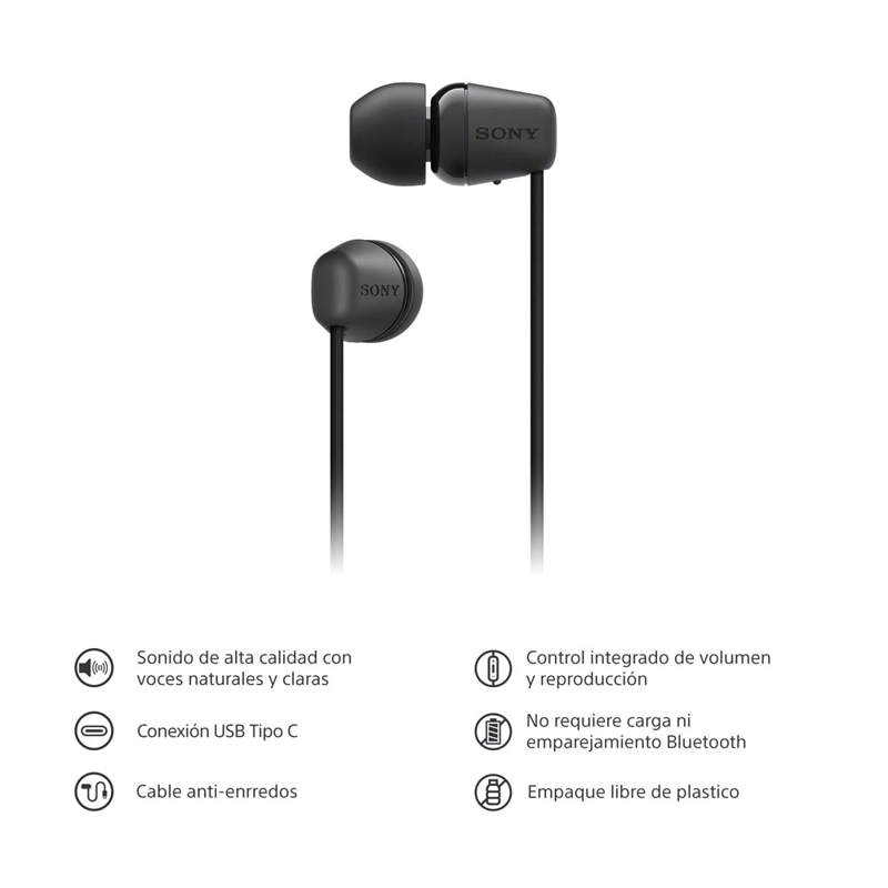 SONY AUDÍFONOS IN-EAR CON CABLE USB-C Y MICROFONO IER-EX15C - 4