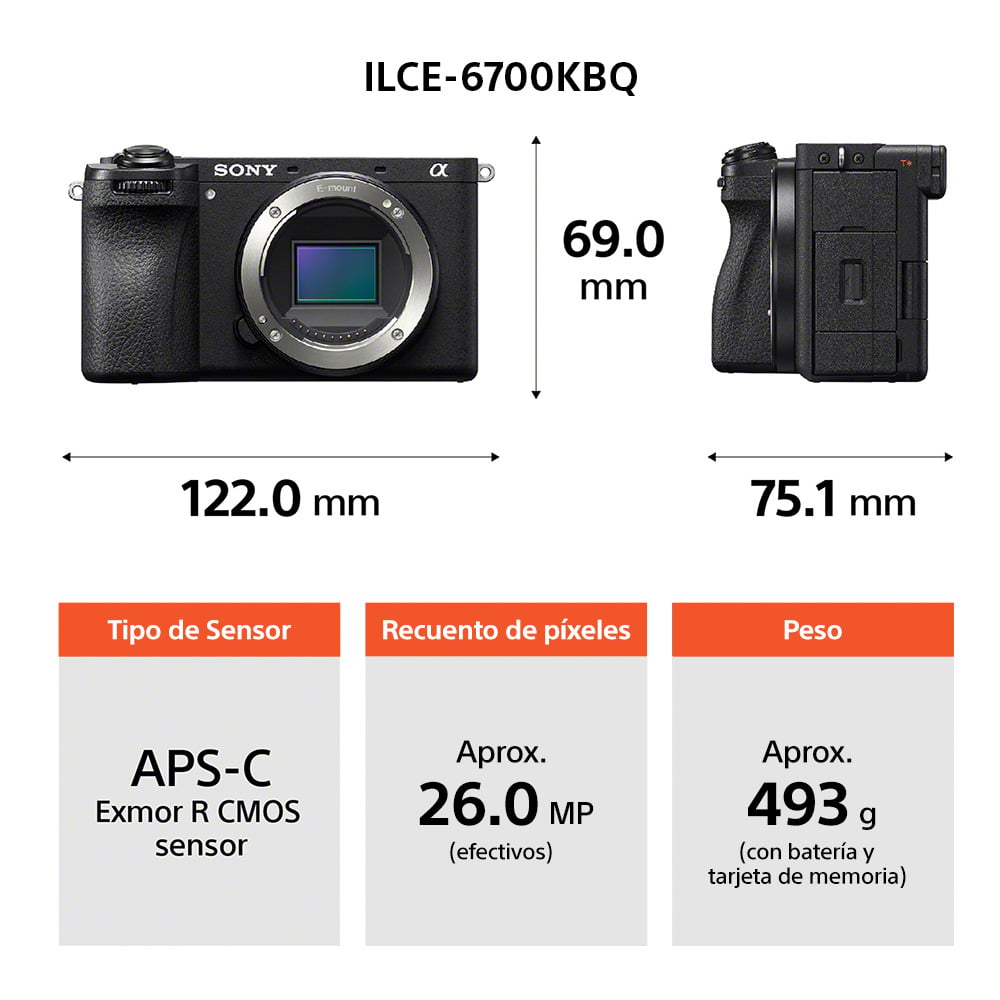 SONY ALPHA CÁMARA PROFESIONAL ILCE-6700K - 5