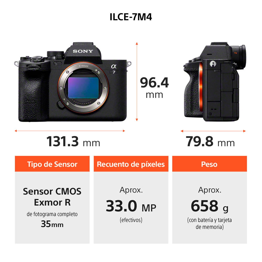 SONY CÁMARA ALPHA ILCE-7M4M FULL FRAME CON LENTE 28-70MM II - 5