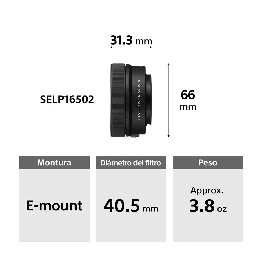 SONY CÁMARA ALPHA ILCE-6400K MIRRORLESS CON LENTE 16-50MM II - 3