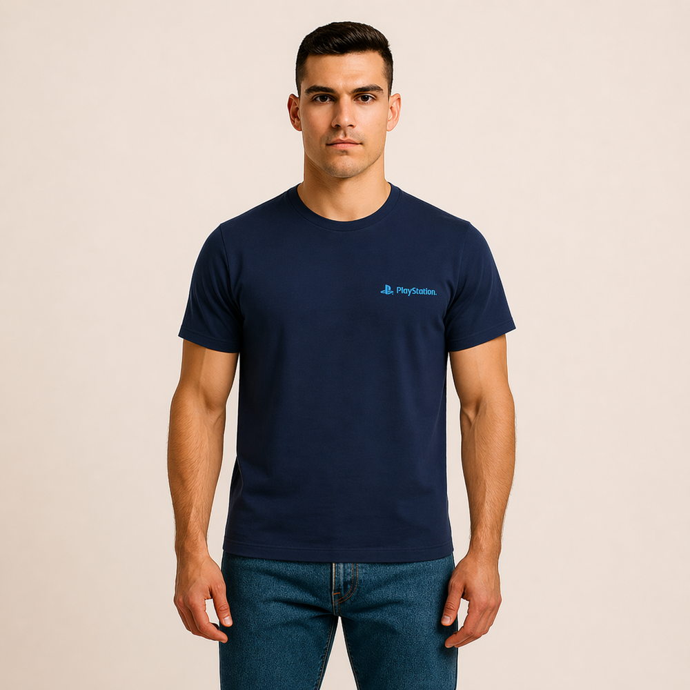 POLO OFICIAL PLAYSTATION NEVER STOP AZUL - 1