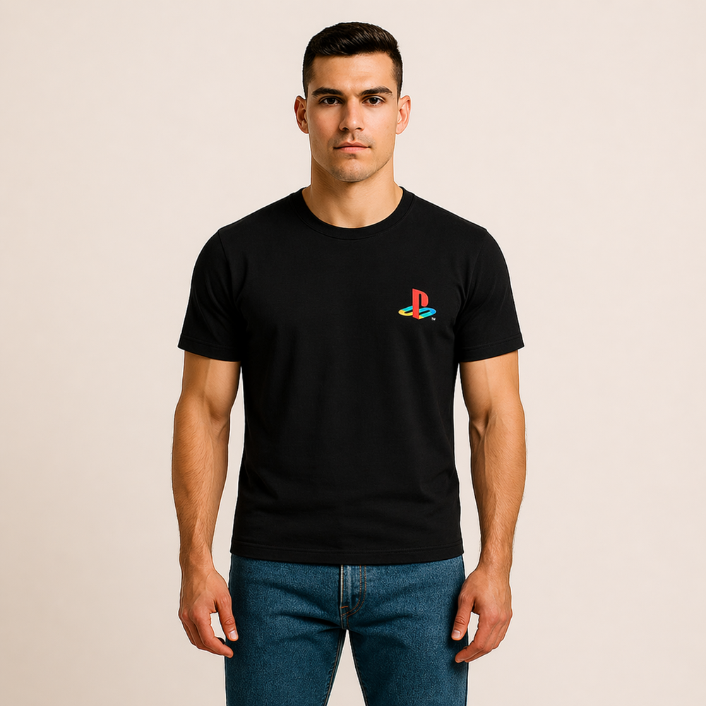 POLO OFICIAL PLAYSTATION PLAYER ONE NEGRO - 1