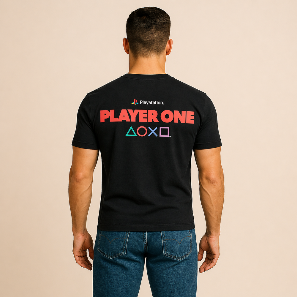 POLO OFICIAL PLAYSTATION PLAYER ONE NEGRO - 2