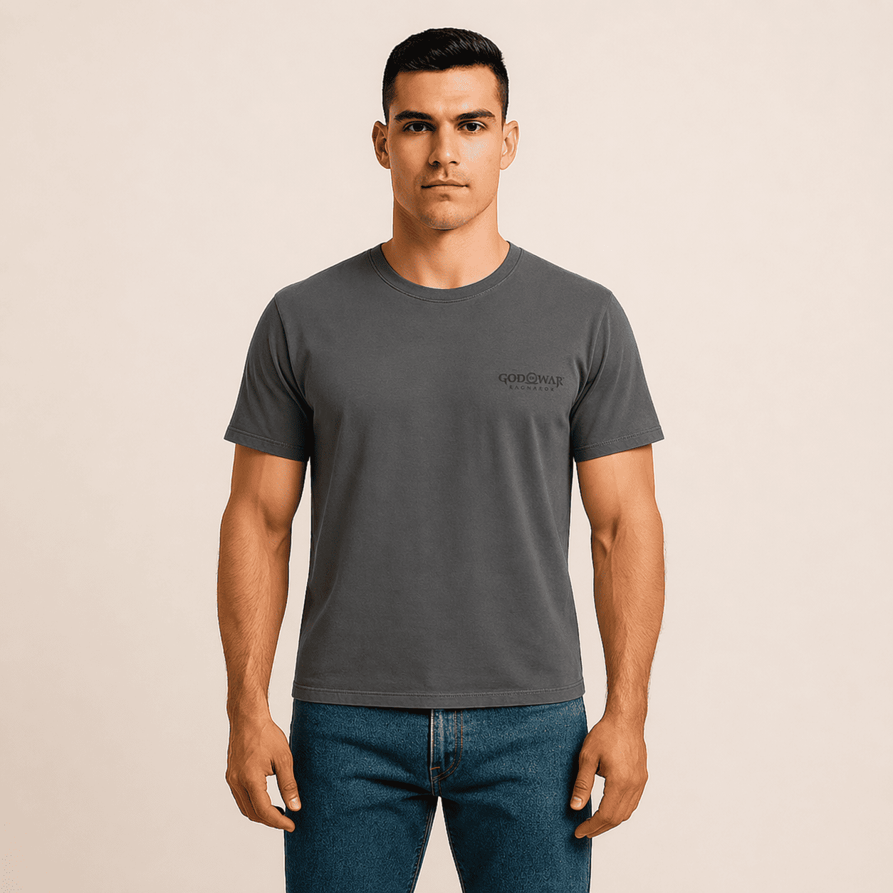POLO OFICIAL PLAYSTATION GOW PLOMO - 1