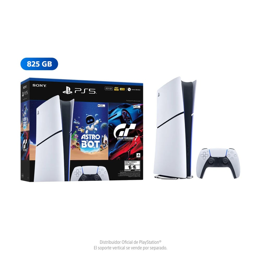 PS5 CONSOLA DIGITAL SLIM ASTRO BOT + GT 7 BUNDLE 825GB - 1