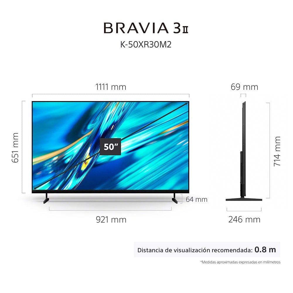 SONY TV 50' 50XR30M2 4K LED ULTRA HD BRAVIA 3 II GOOGLE TV - 2