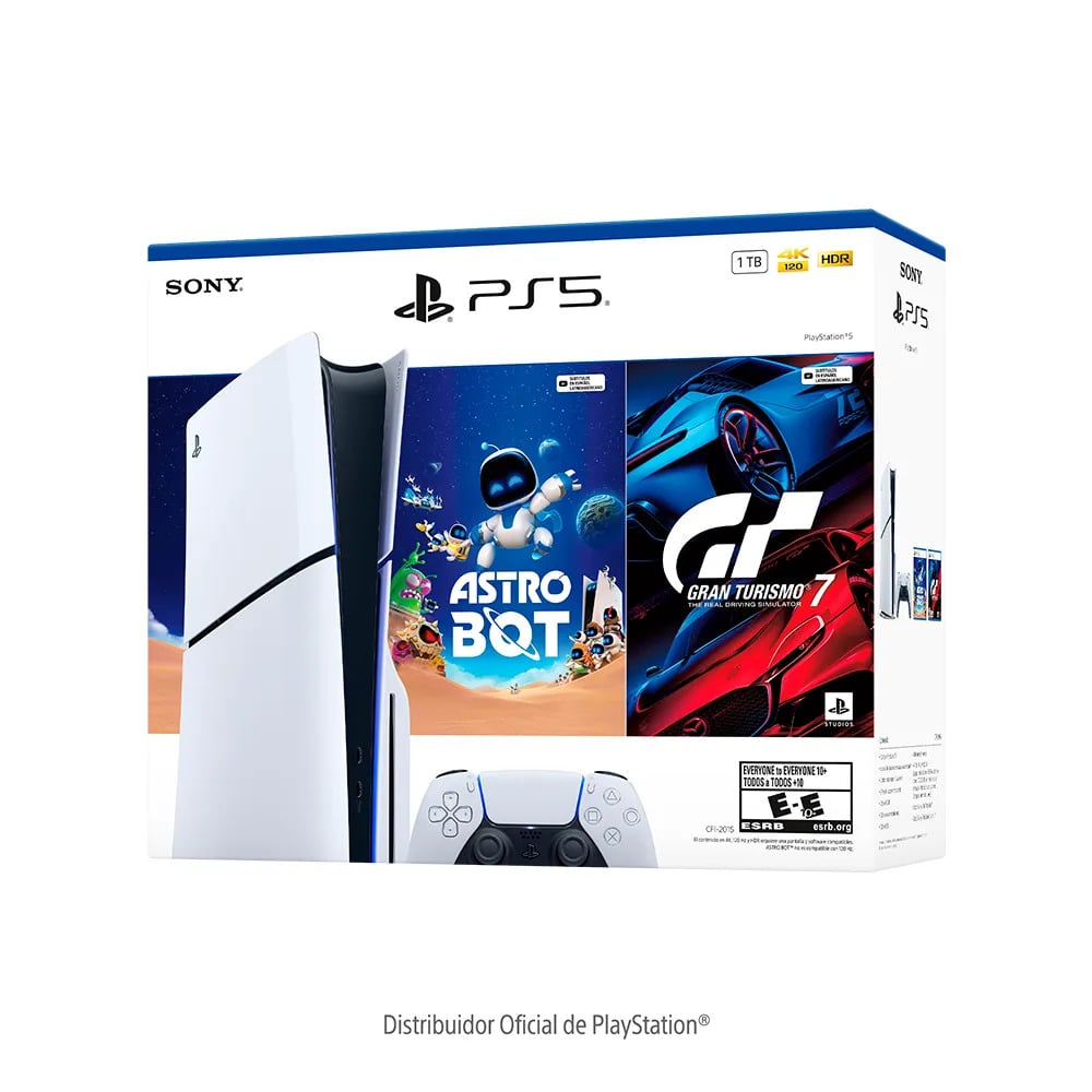 PS5 CONSOLA STANDARD SLIM ASTRO BOT + GT 7 BUNDLE 825 GB - 4