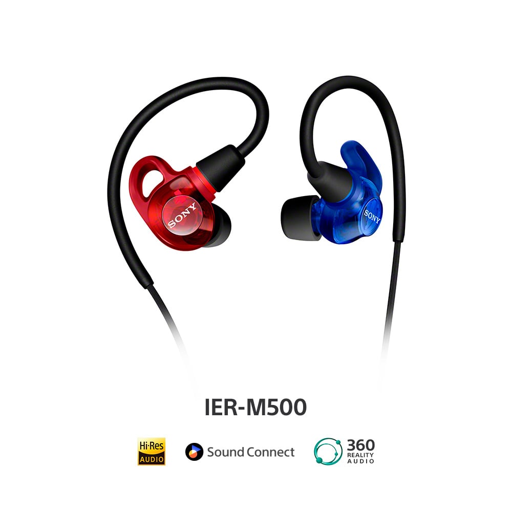 SONY AUDÍFONOS IN-EAR PARA JUEGOS IER-M500 ROJO/AZUL - 1