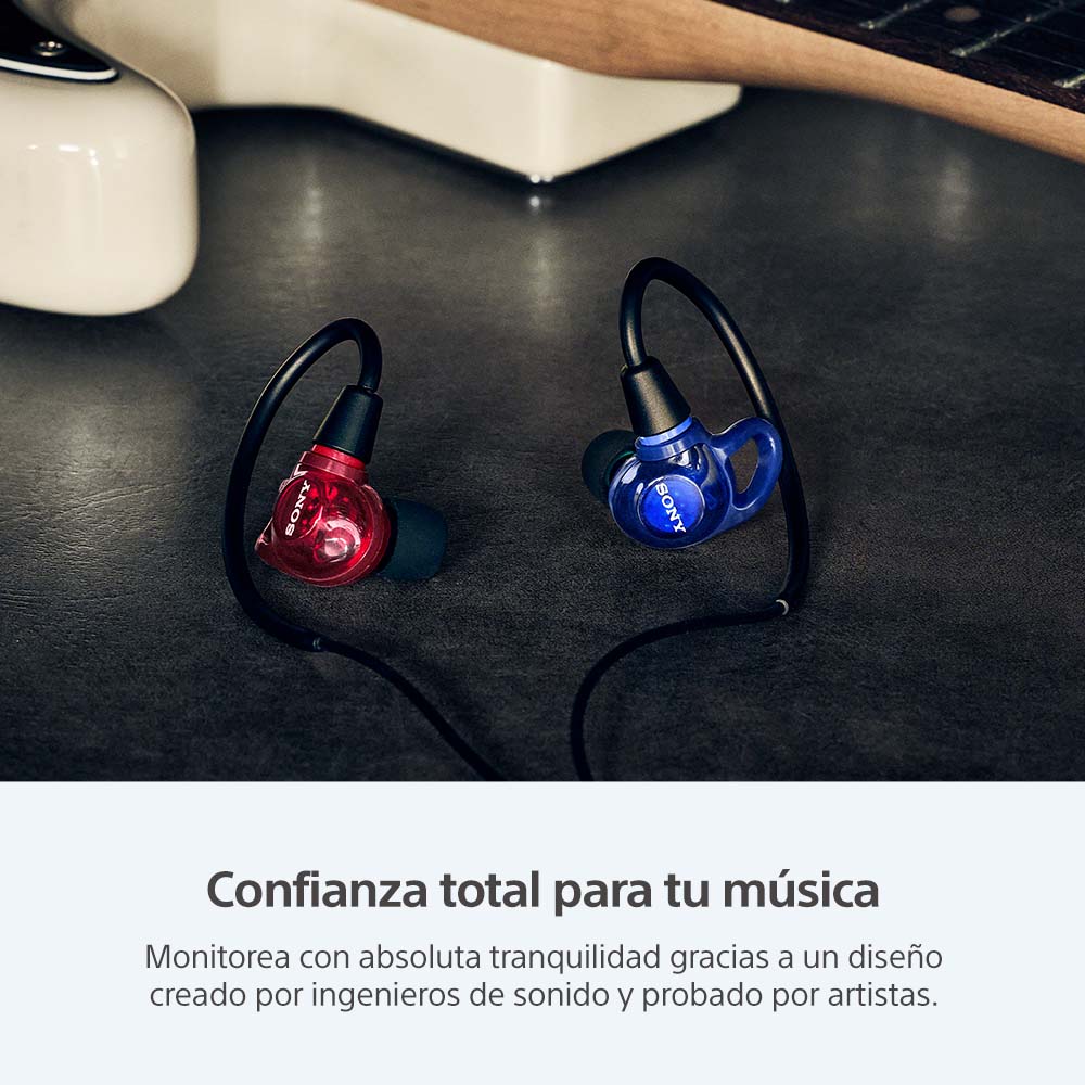 SONY AUDÍFONOS IN-EAR PARA JUEGOS IER-M500 ROJO/AZUL - 7