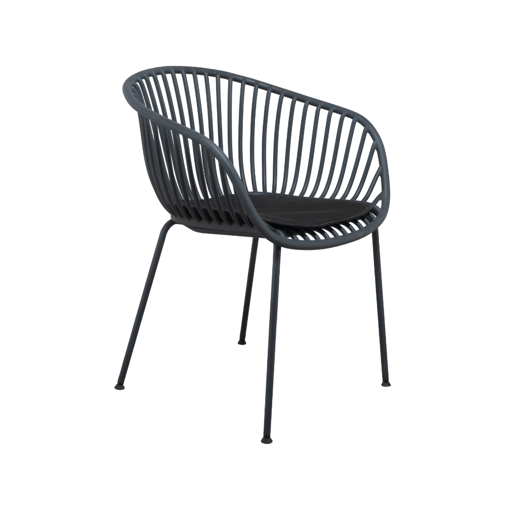 SILLA DE COMEDOR NIHMO COLME DE PLÁSTICO GRIS OSCURO - 1