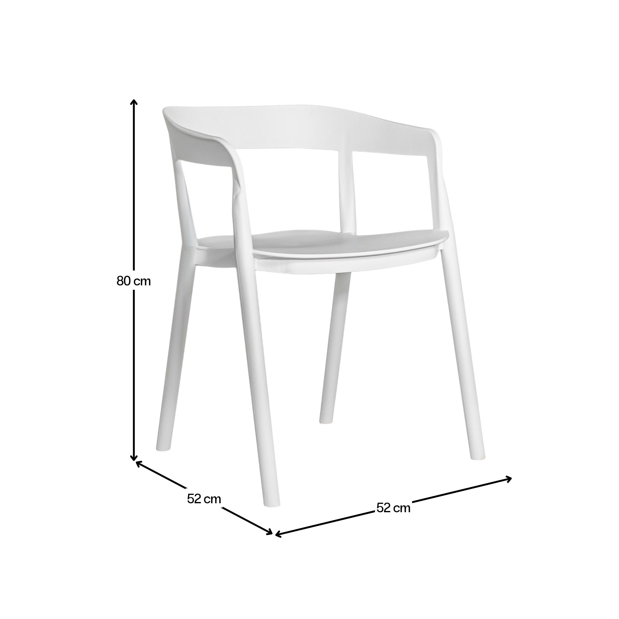 SILLA DE COMEDOR NIHMO TAYRONA DE POLIPROPILENO BLANCO - 5