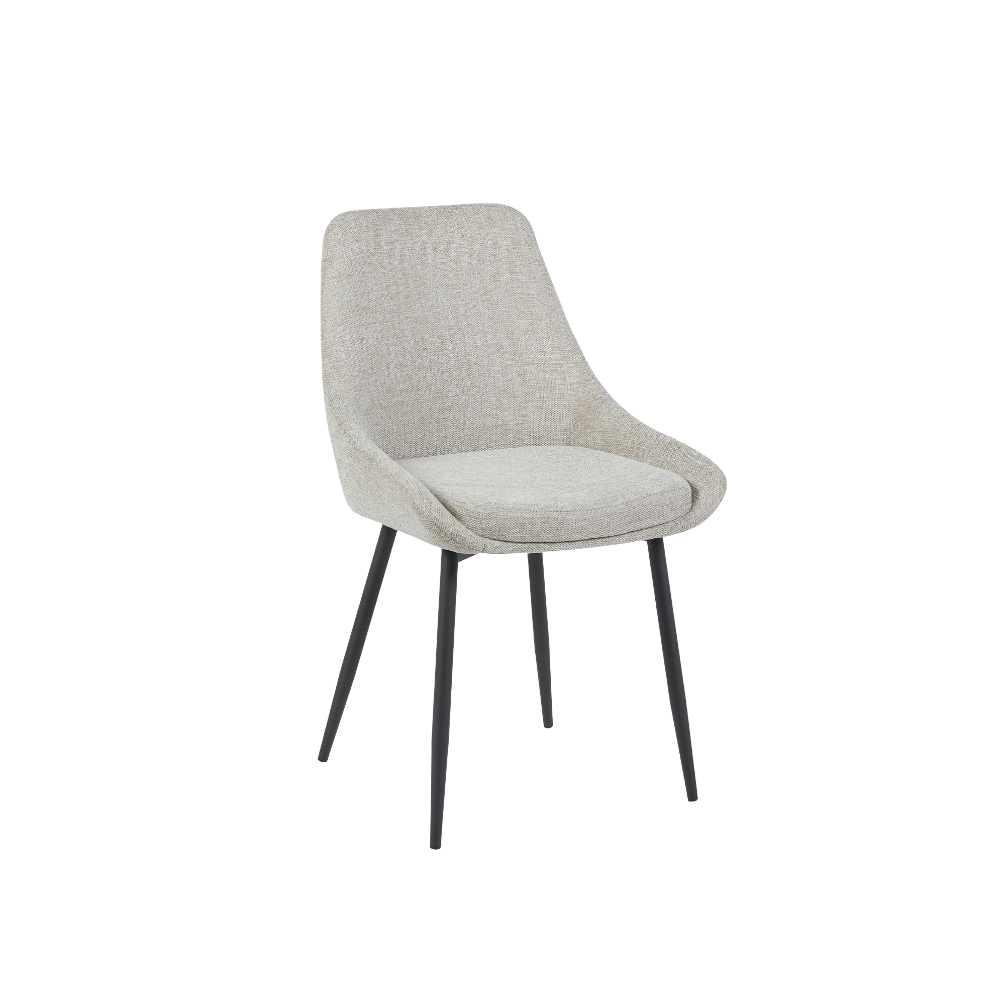 SILLA DE COMEDOR NIHMO BEAT DE METAL GRIS CLARO - 1