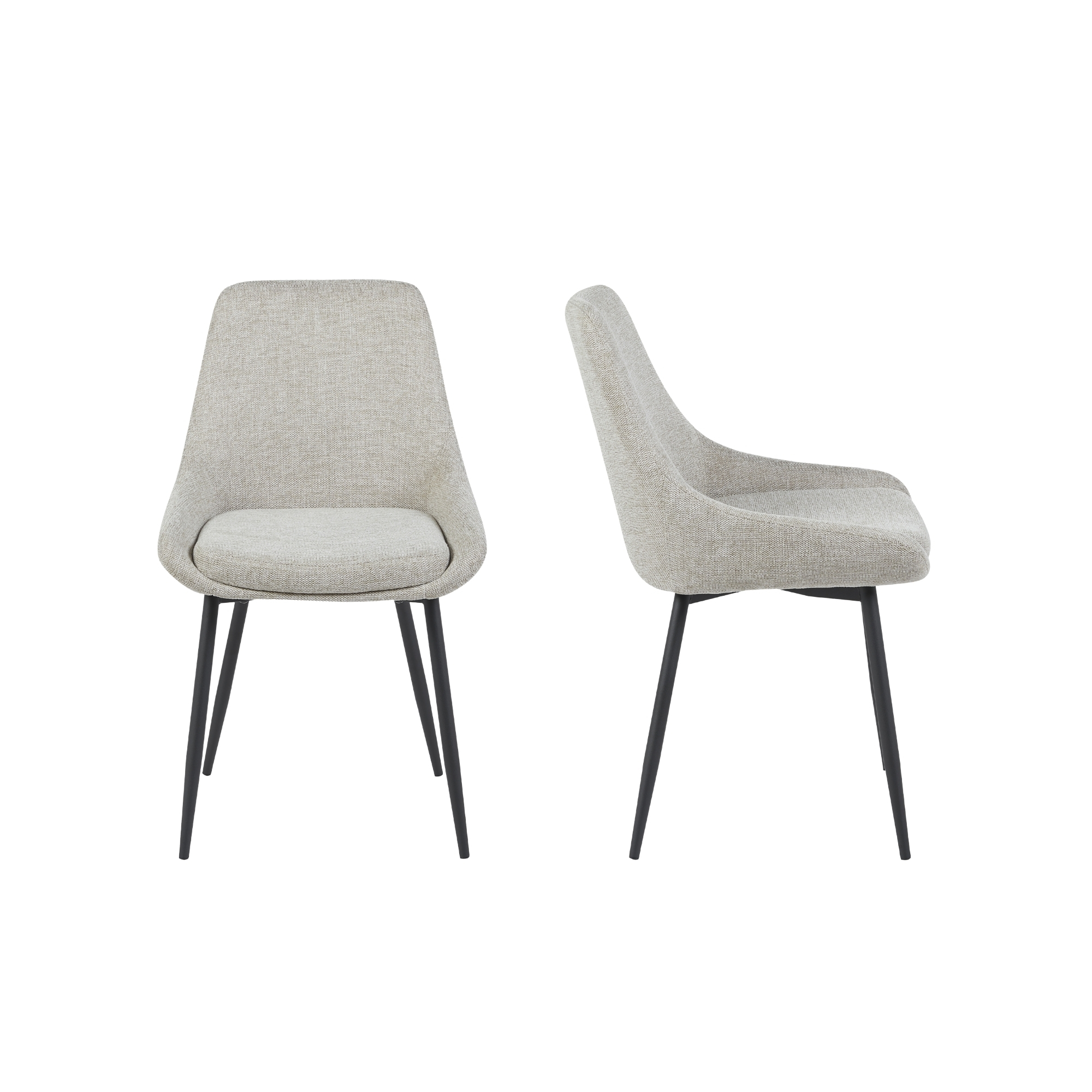 SILLA DE COMEDOR NIHMO BEAT DE METAL GRIS CLARO - 2