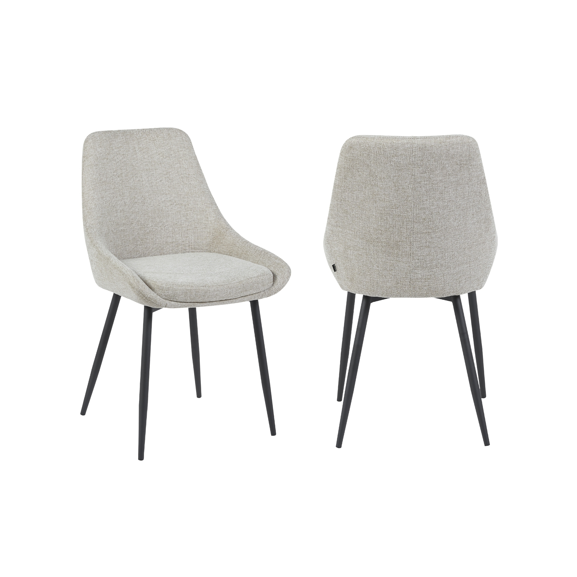 SILLA DE COMEDOR NIHMO BEAT DE METAL GRIS CLARO - 3