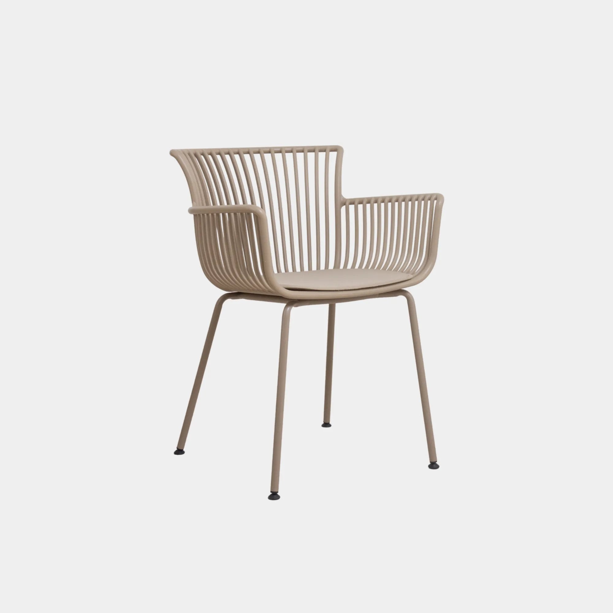 SILLA COMEDOR JAI ALAI POLIPROPILENO BEIGE - 1