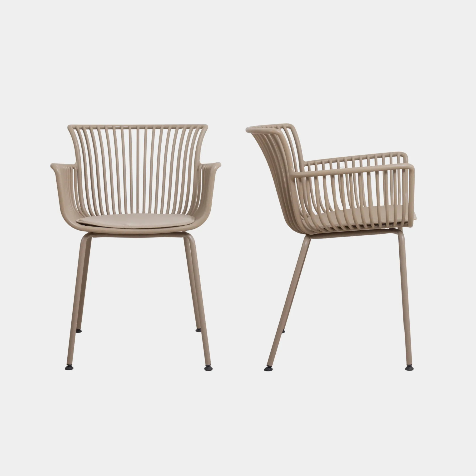 SILLA COMEDOR JAI ALAI POLIPROPILENO BEIGE - 2