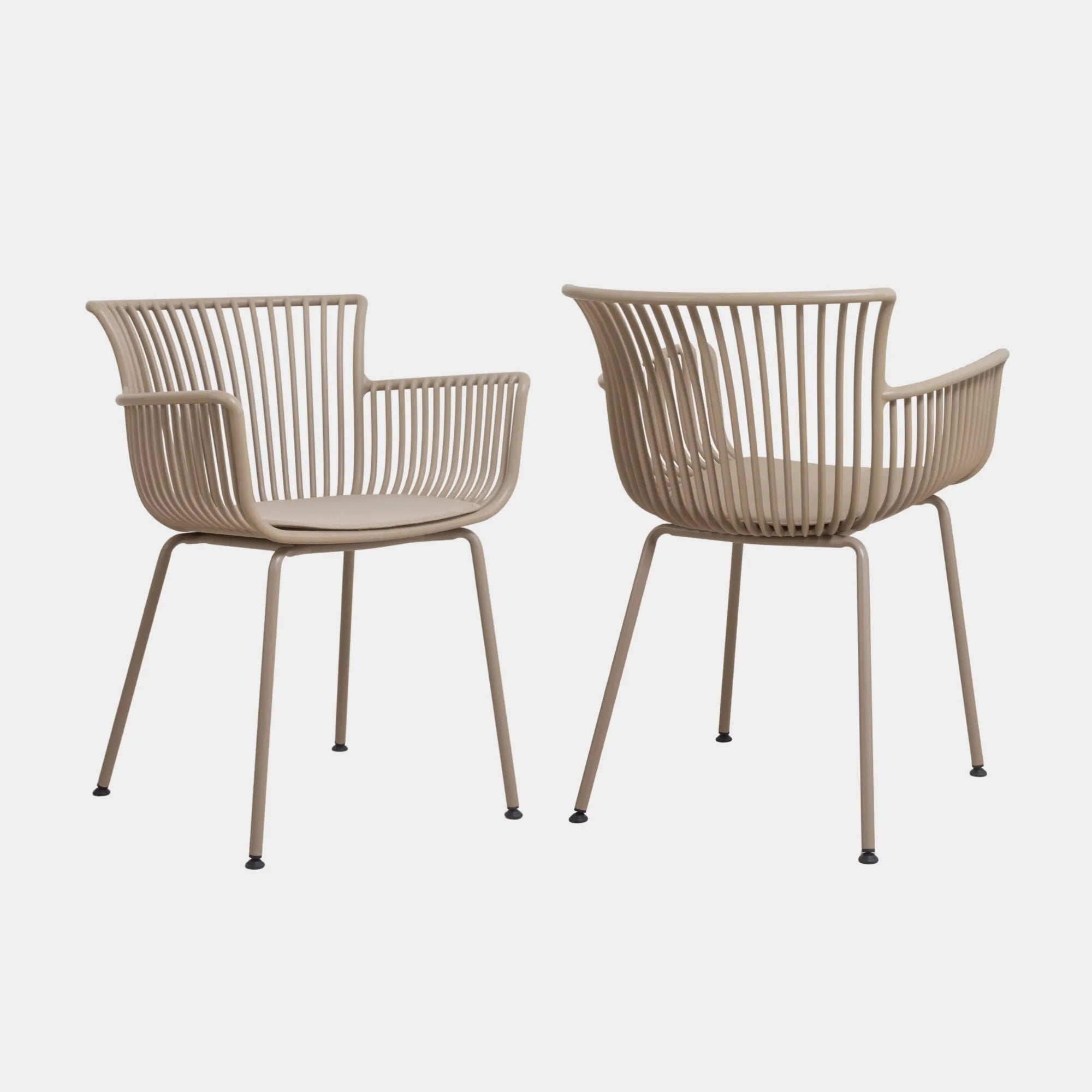 SILLA COMEDOR JAI ALAI POLIPROPILENO BEIGE - 3
