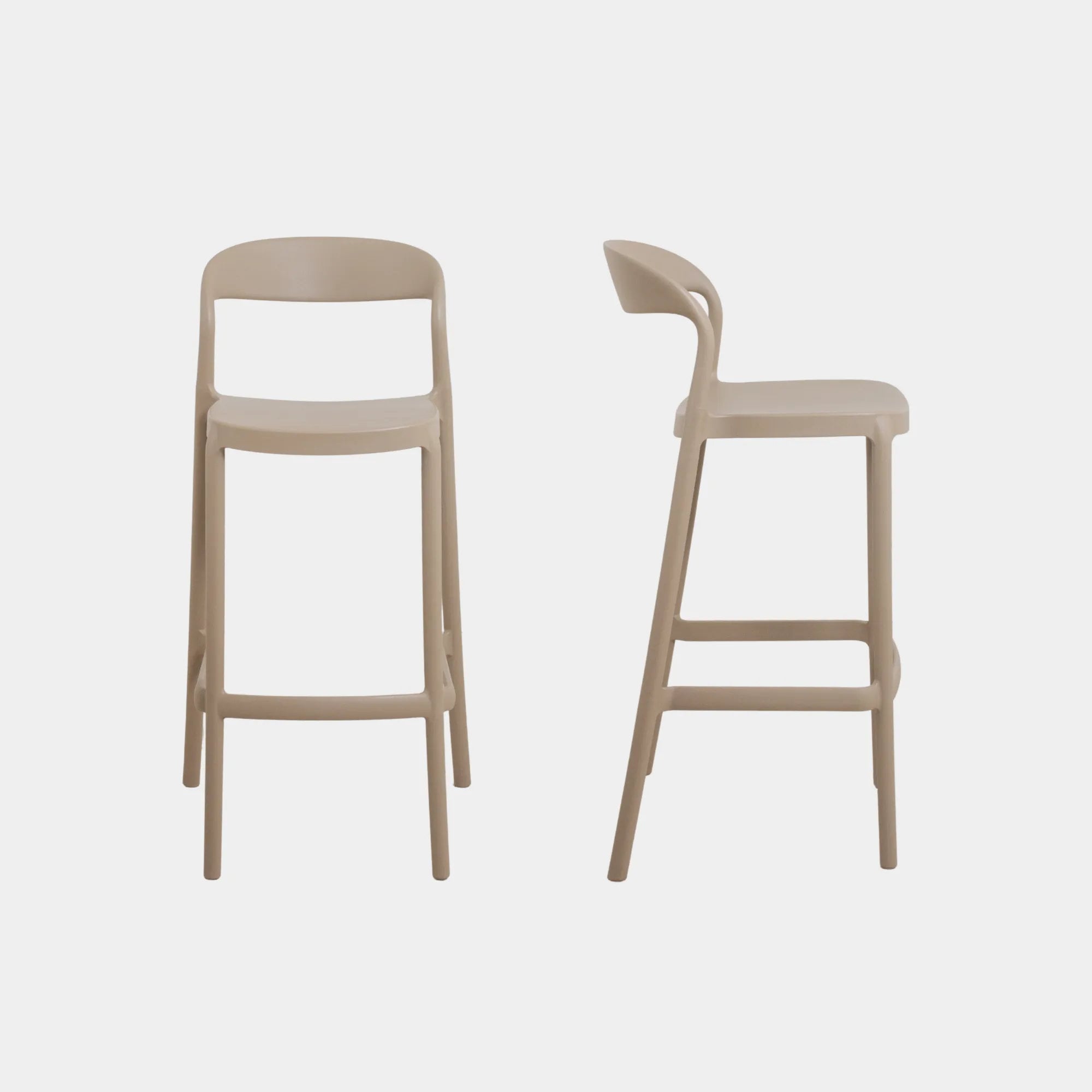 SILLA BAR WAVY POLIPROPILENO BEIGE - 2