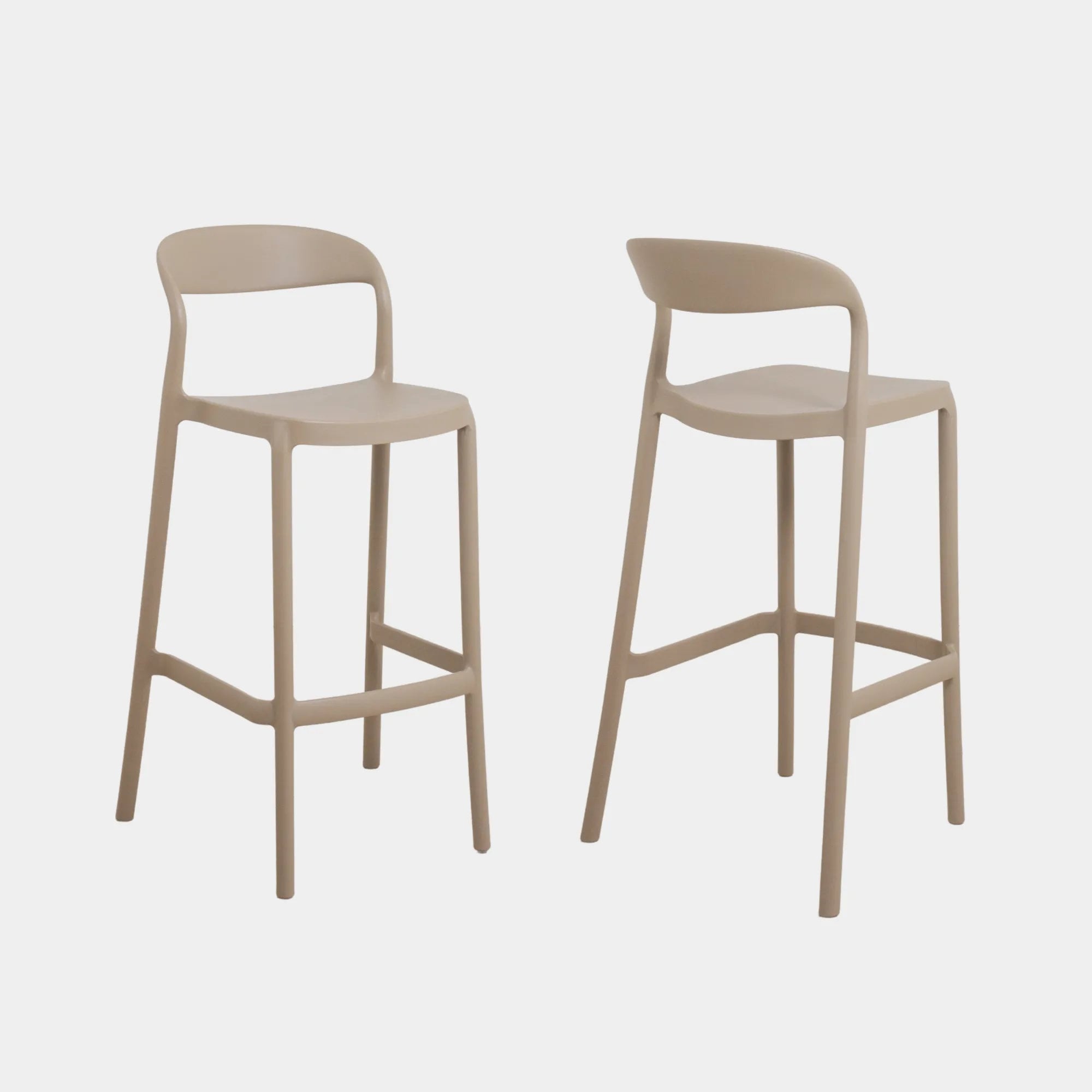 SILLA BAR WAVY POLIPROPILENO BEIGE - 3