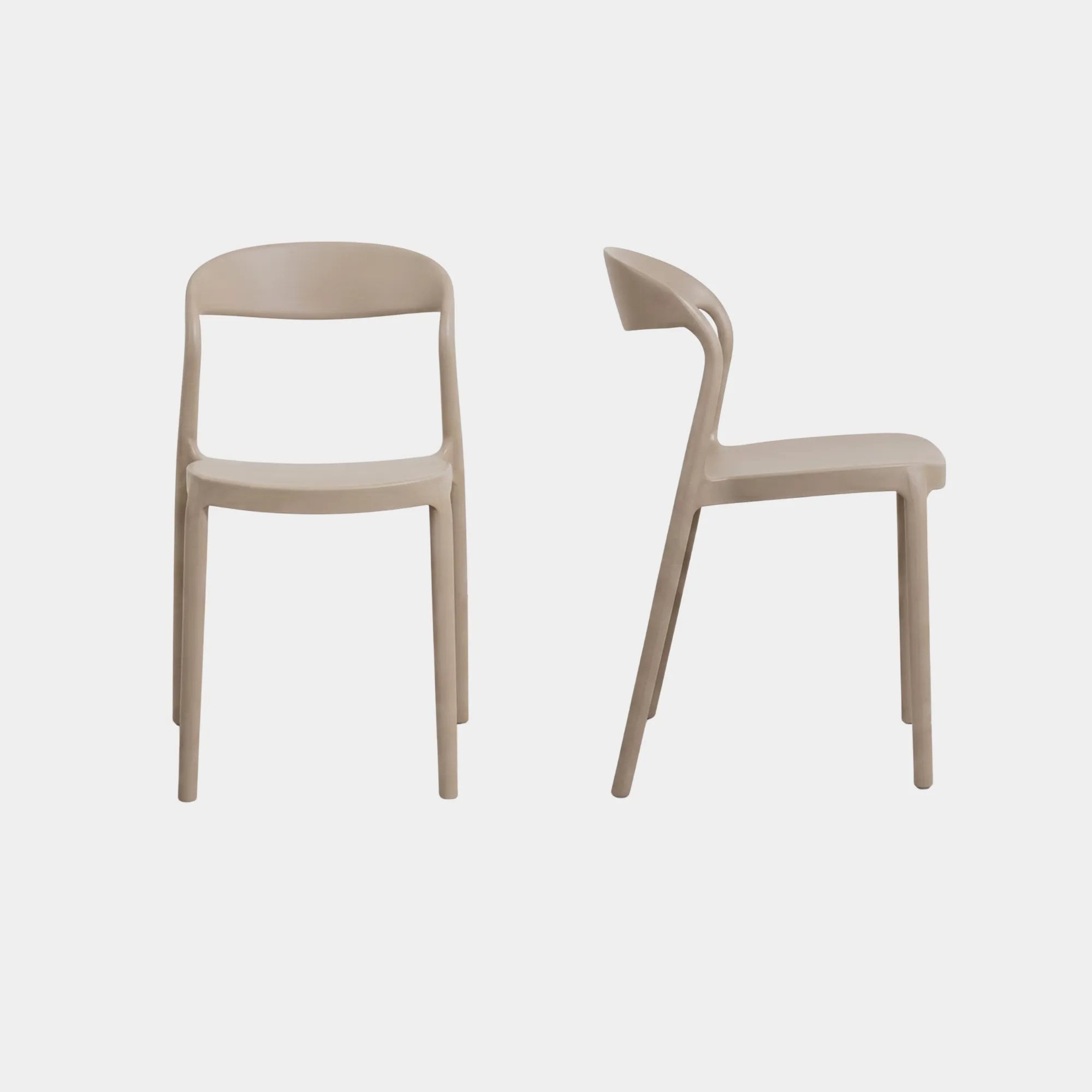 SILLA COMEDOR WAVY POLIPROPILENO BEIGE - 2
