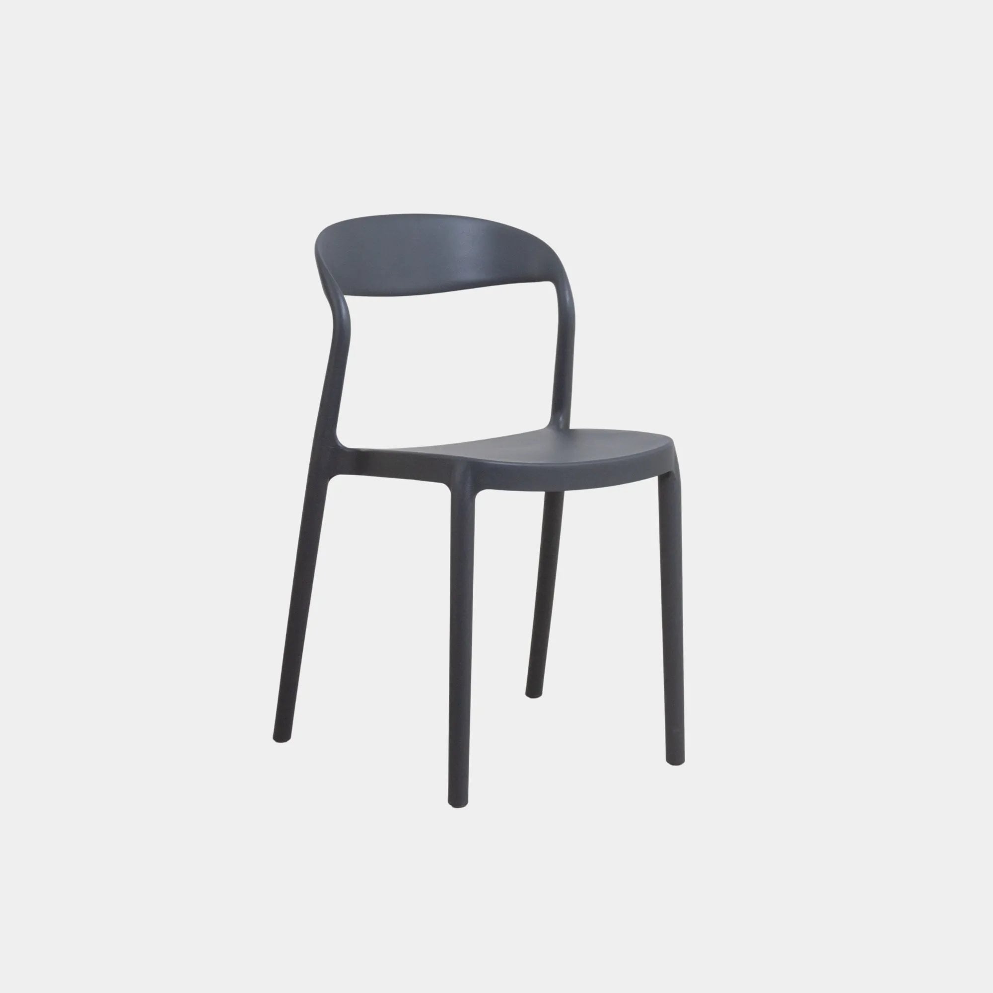 SILLA COMEDOR WAVY POLIPROPILENO DARK GREY - 1