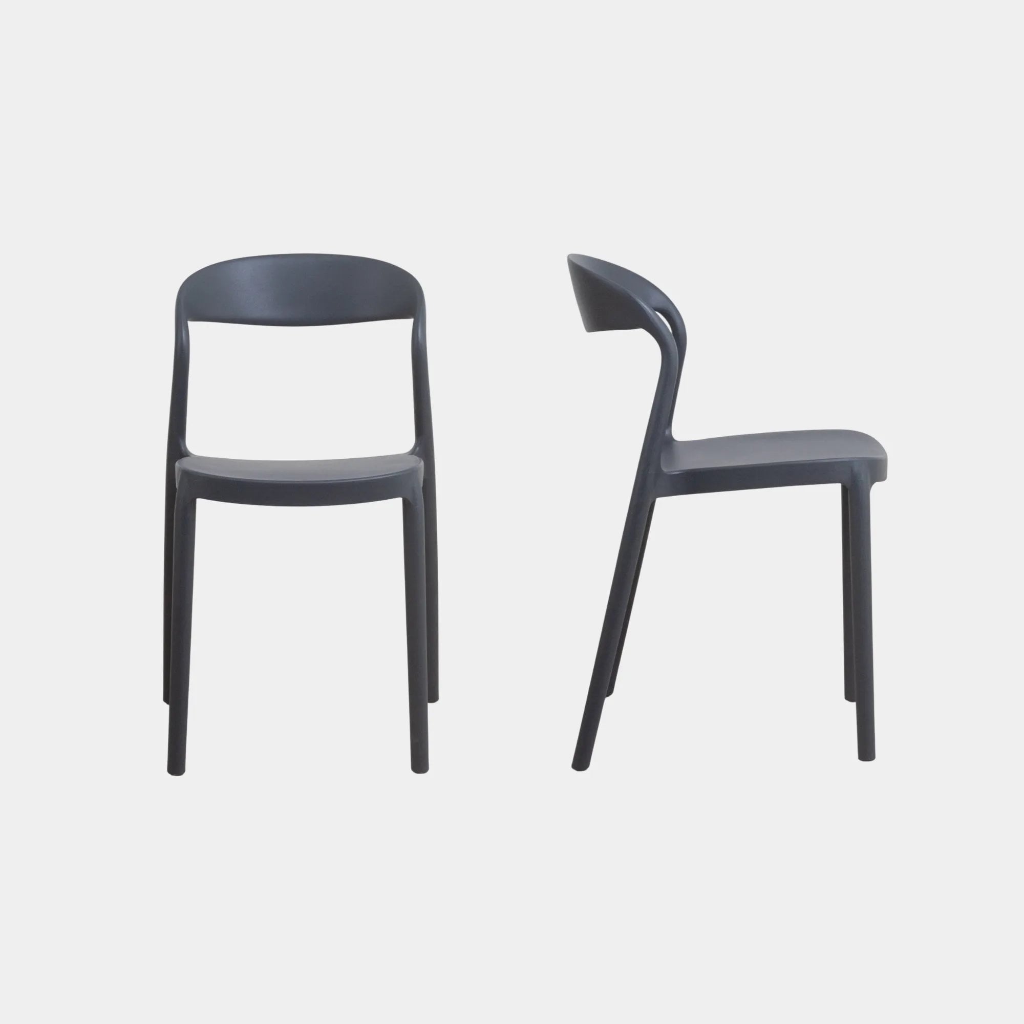 SILLA COMEDOR WAVY POLIPROPILENO DARK GREY - 2