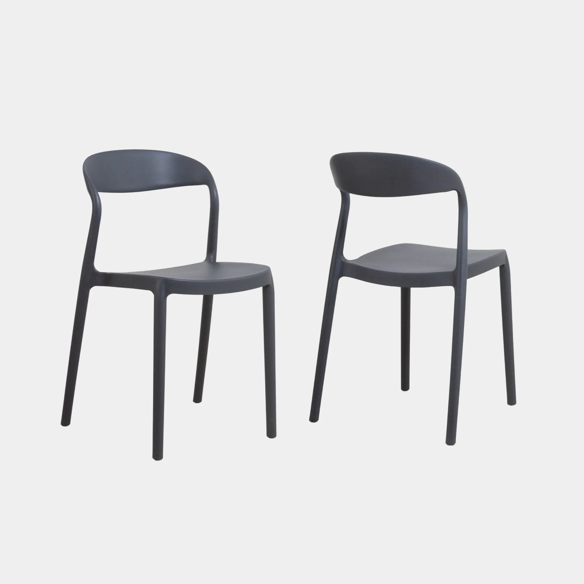 SILLA COMEDOR WAVY POLIPROPILENO DARK GREY - 3
