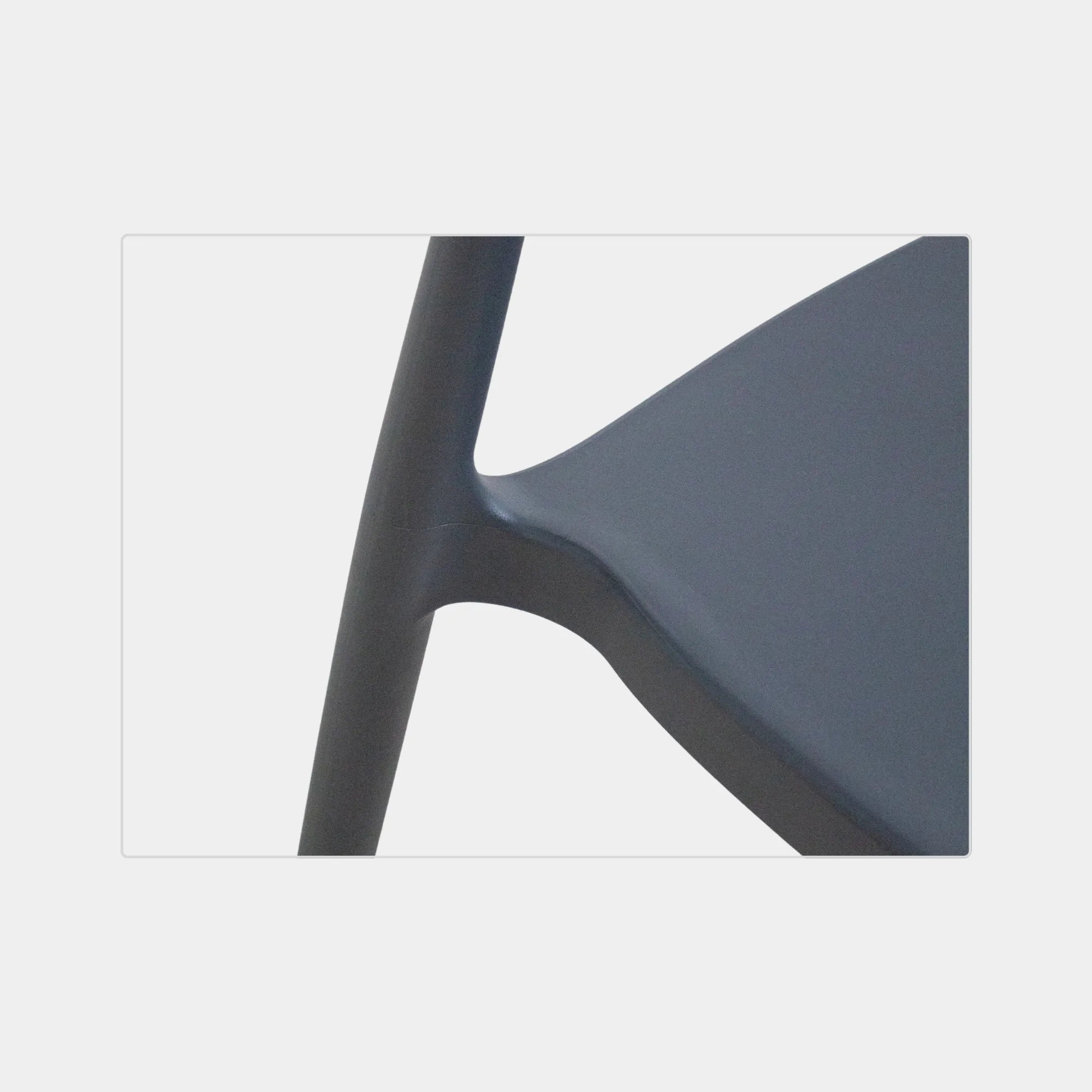 SILLA COMEDOR WAVY POLIPROPILENO DARK GREY - 6