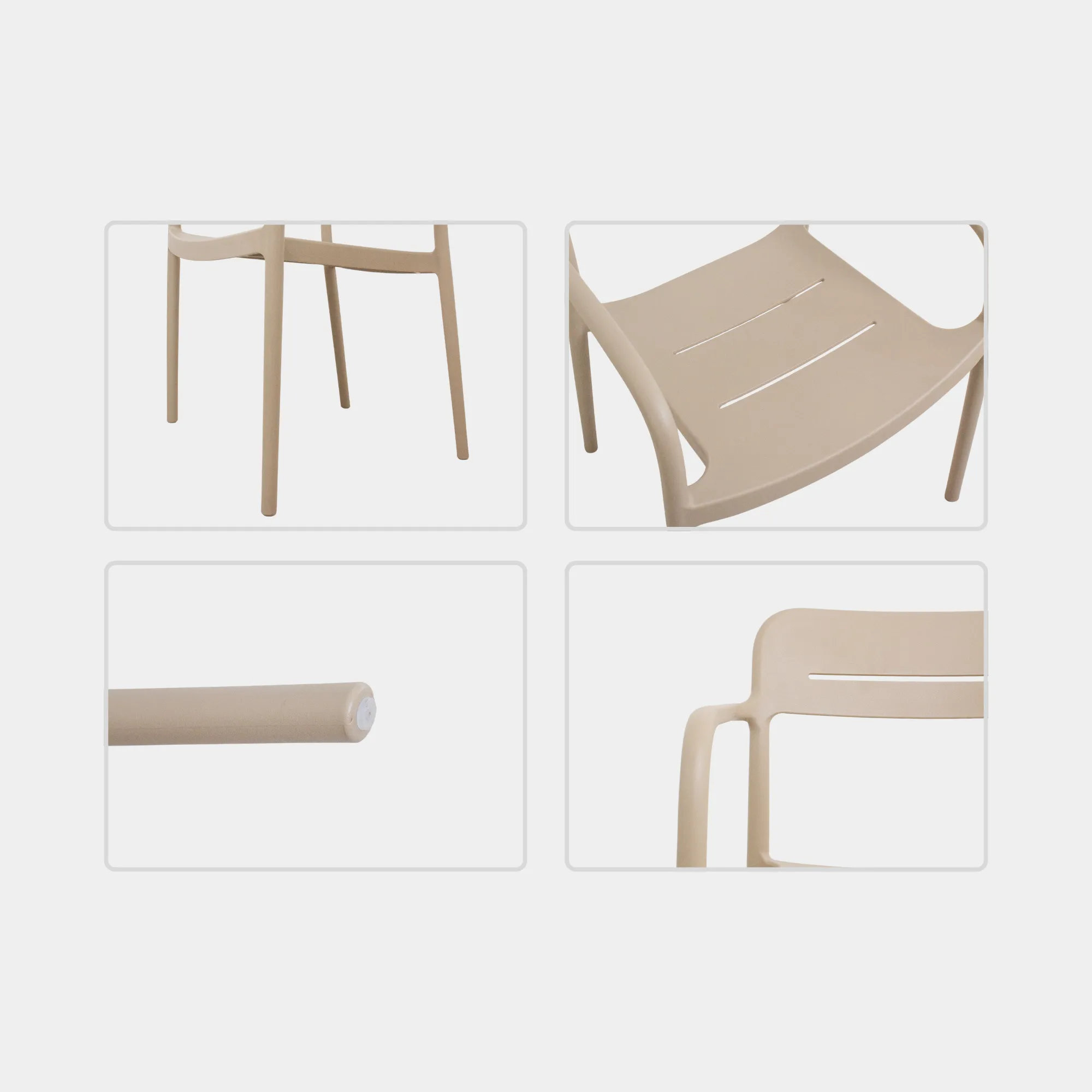 SILLA COMEDOR LUVY POLIPROPILENO BEIGE - 8