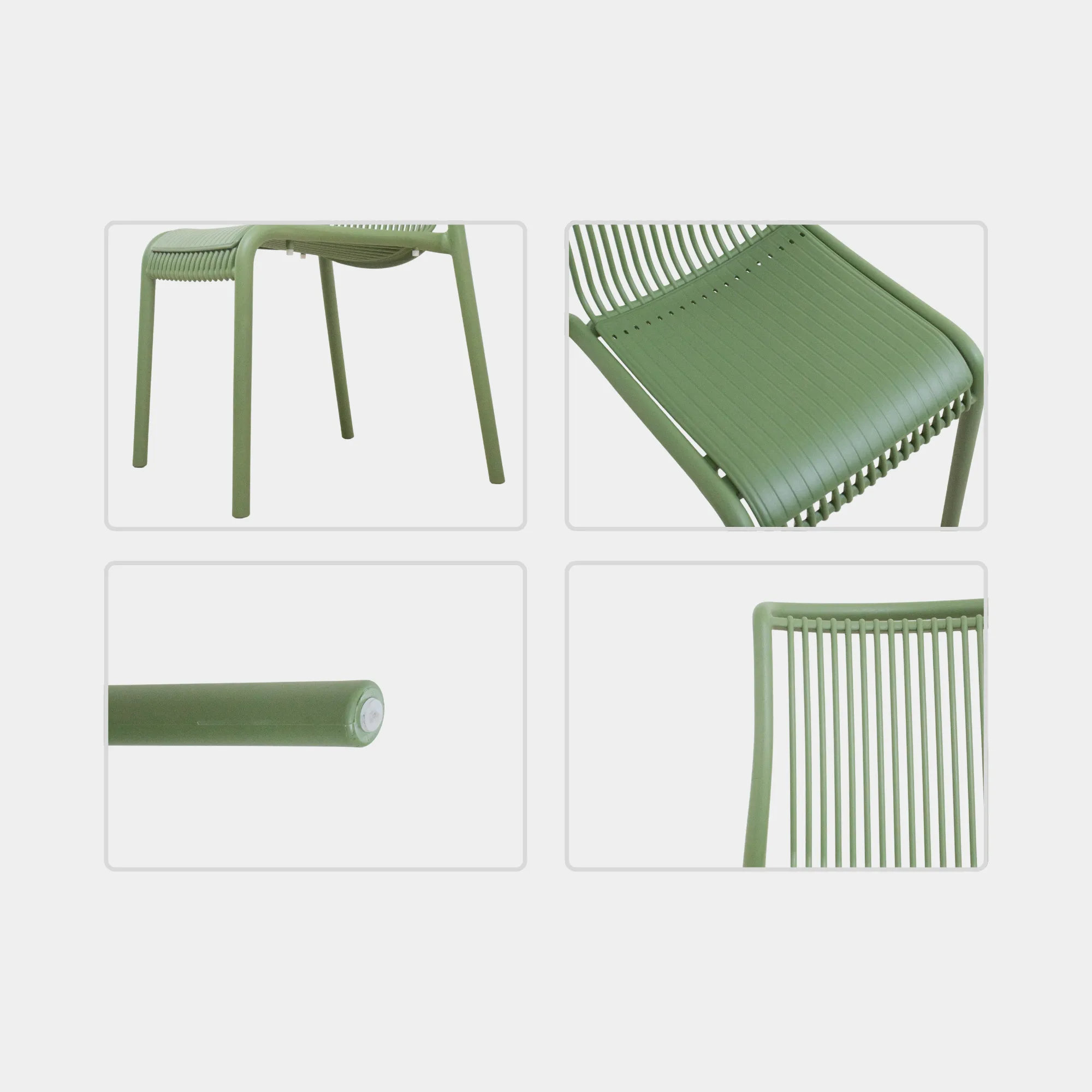 SILLA COMEDOR NAVEEN POLIPROPILENO GREEN - 8