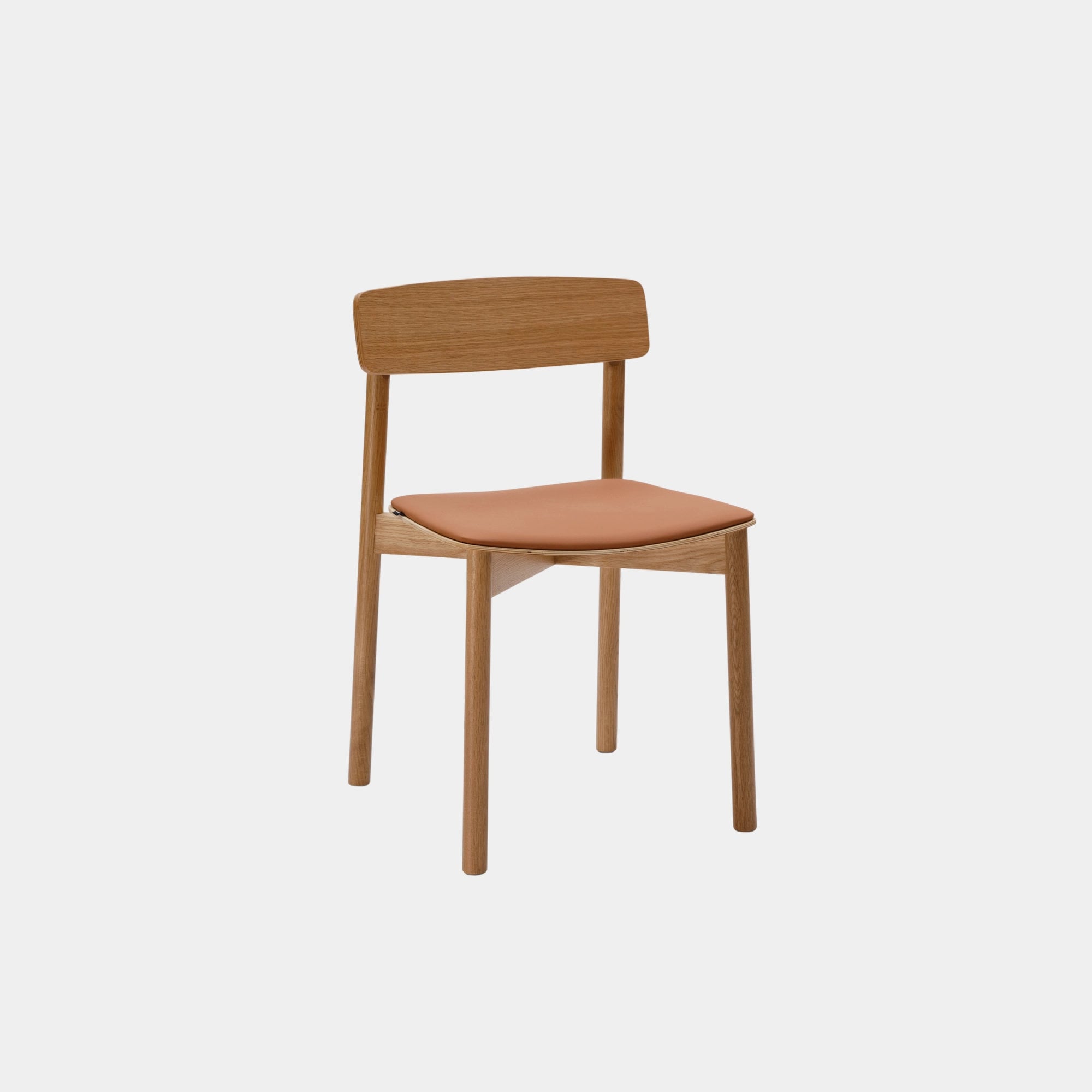 SILLA COMEDOR NOAH MADERA Y CUERINA NATURAL Y BROWN - 1