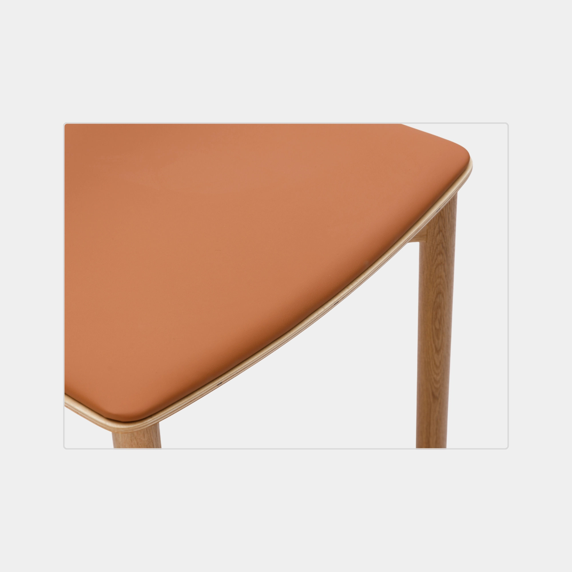 SILLA COMEDOR NOAH MADERA Y CUERINA NATURAL Y BROWN - 5