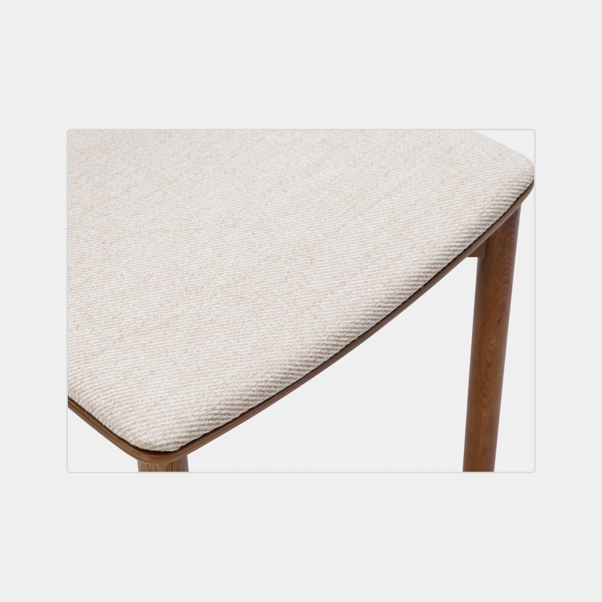 SILLA COMEDOR NOAH MADERA Y TELA WALNUT Y CREAM - 5