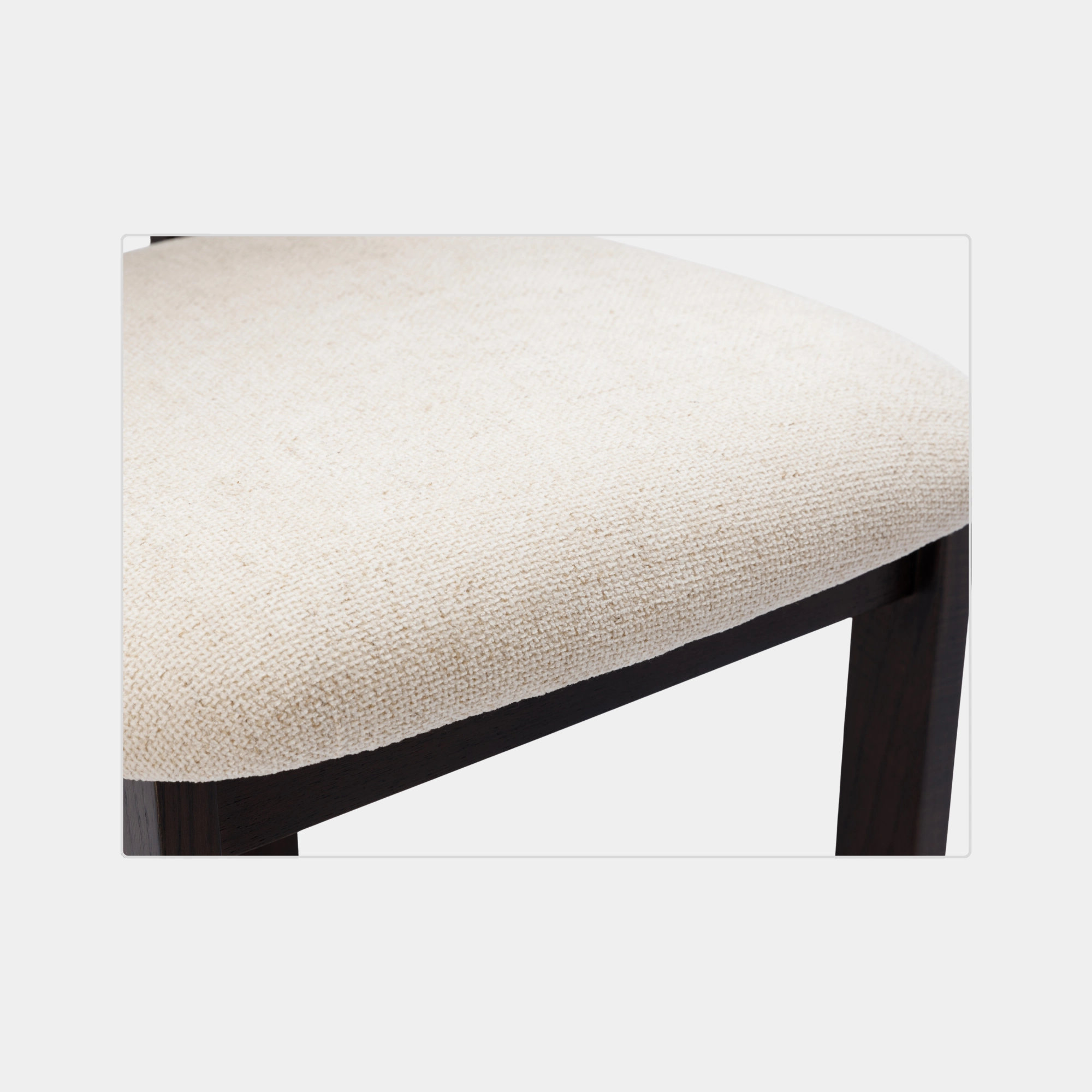 SILLA COMEDOR AURA MADERA Y TELA SMOKEY WALNUT Y CREAM - 5