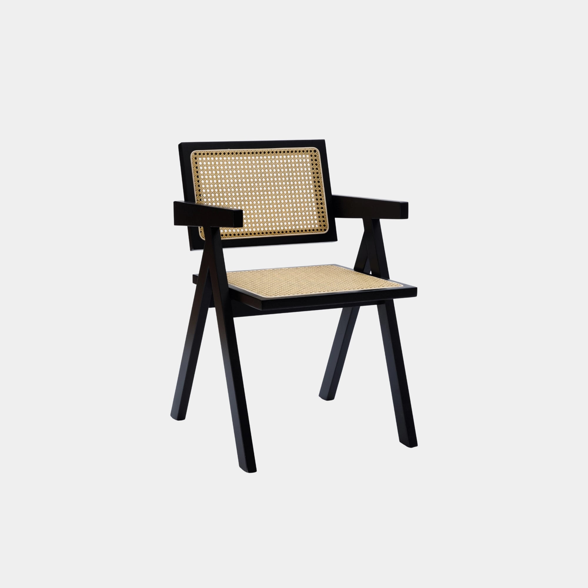 ILLA COMEDOR SANDAMA DM MADERA Y RATTAN BLACK - 1