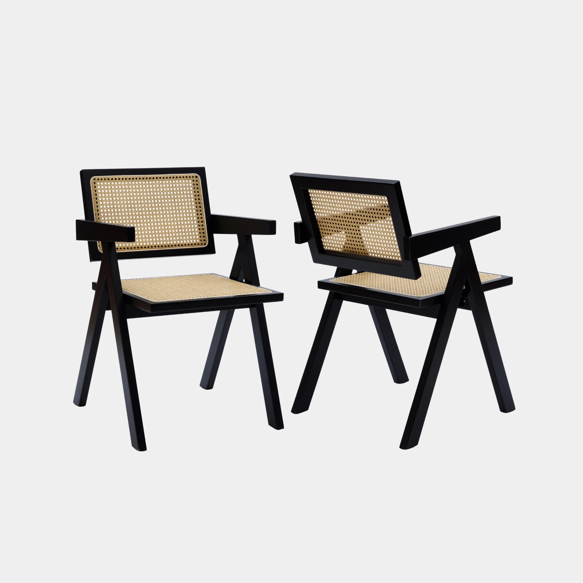 ILLA COMEDOR SANDAMA DM MADERA Y RATTAN BLACK - 3