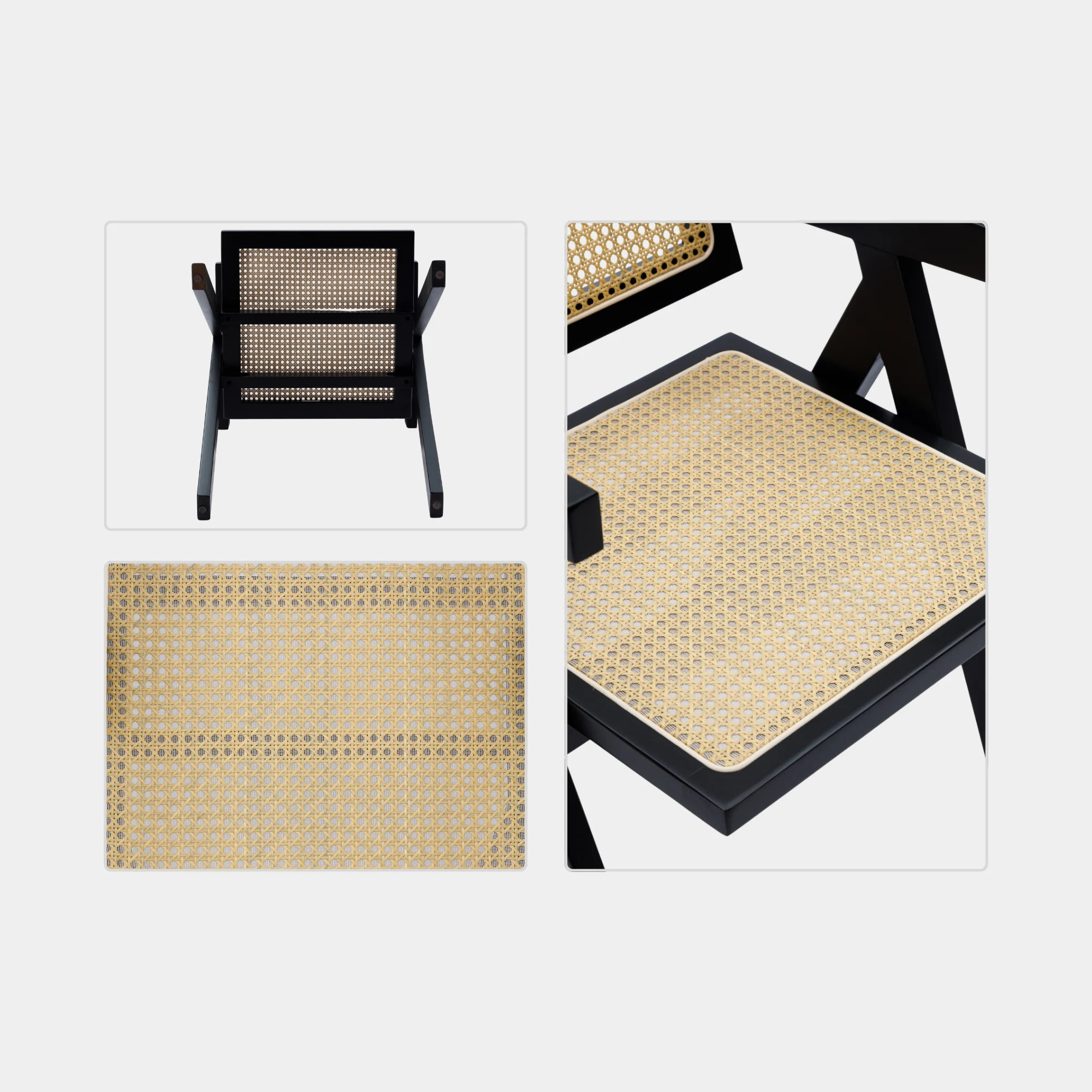 ILLA COMEDOR SANDAMA DM MADERA Y RATTAN BLACK - 7