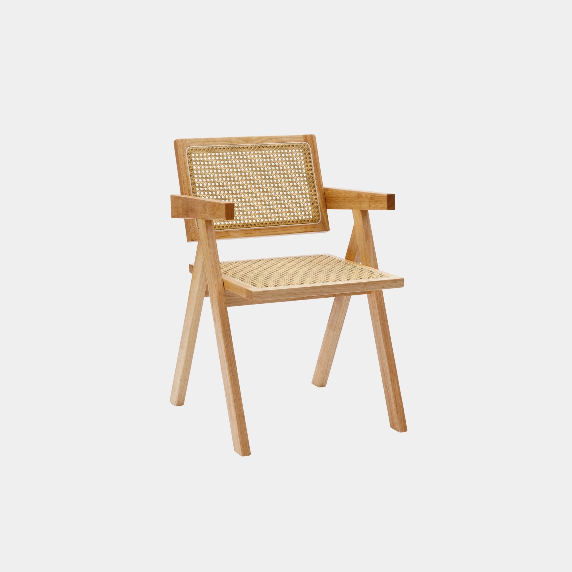 SILLA COMEDOR SANDAMA DM MADERA Y RATTAN NATURAL - 1