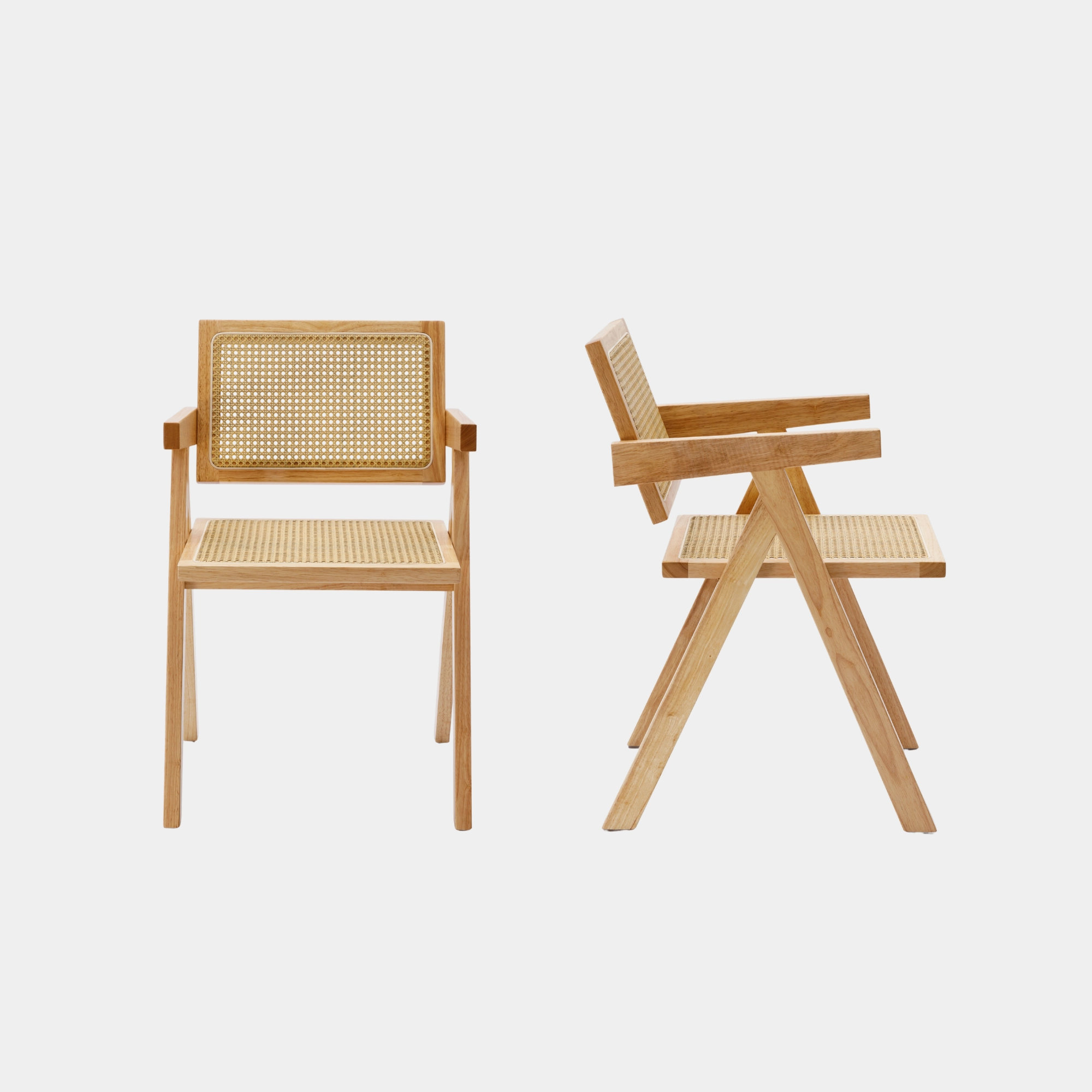 SILLA COMEDOR SANDAMA DM MADERA Y RATTAN NATURAL - 2