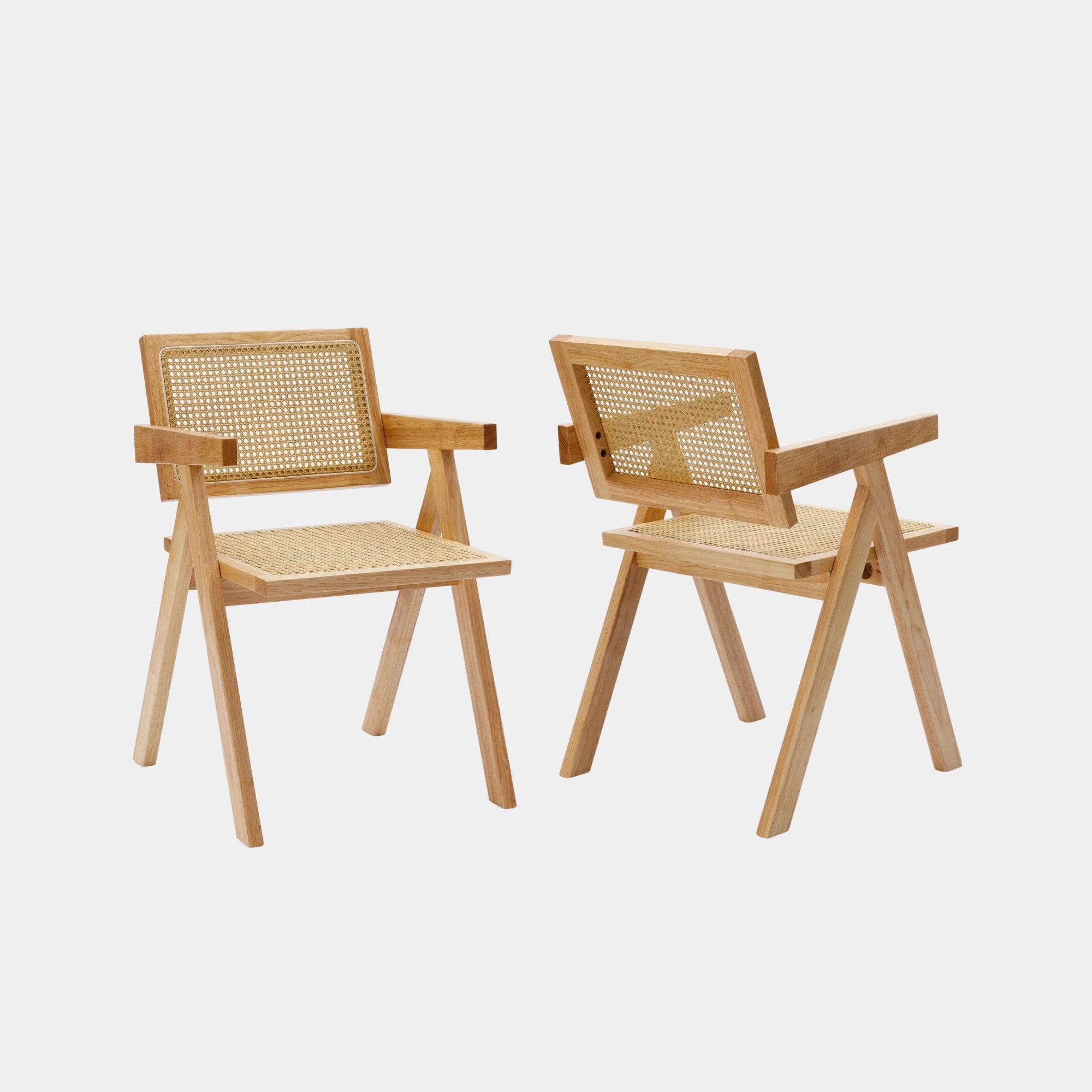 SILLA COMEDOR SANDAMA DM MADERA Y RATTAN NATURAL - 3