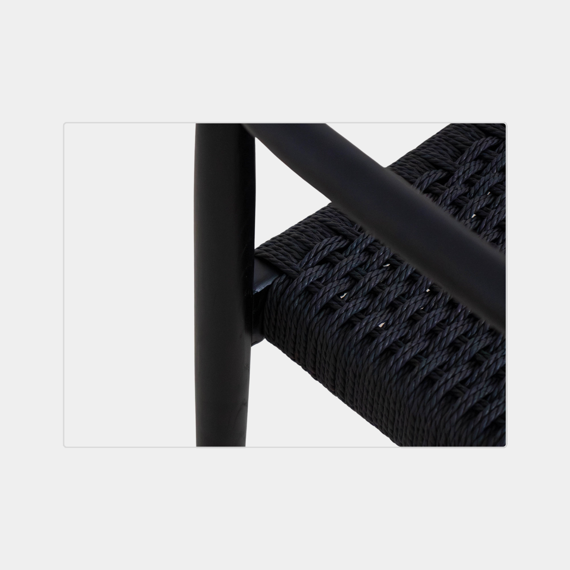 SILLA COMEDOR MAERA MADERA Y CUERDA BLACK AND BLACK - 6