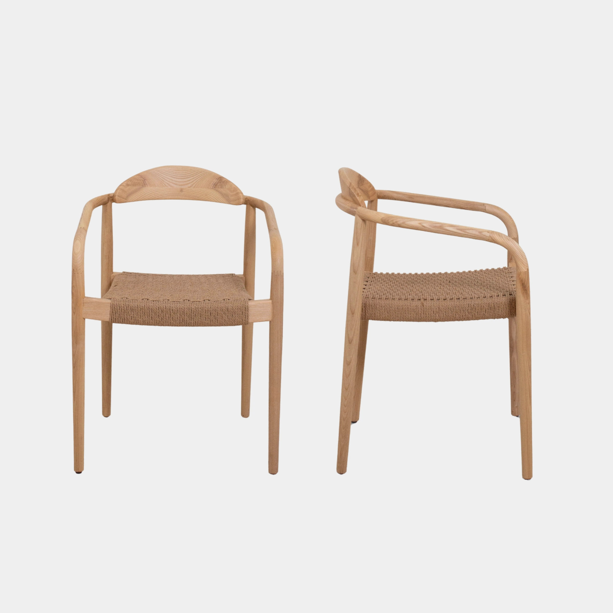 SILLA COMEDOR MAERA MADERA Y CUERDA NATURAL AND NATURAL - 2