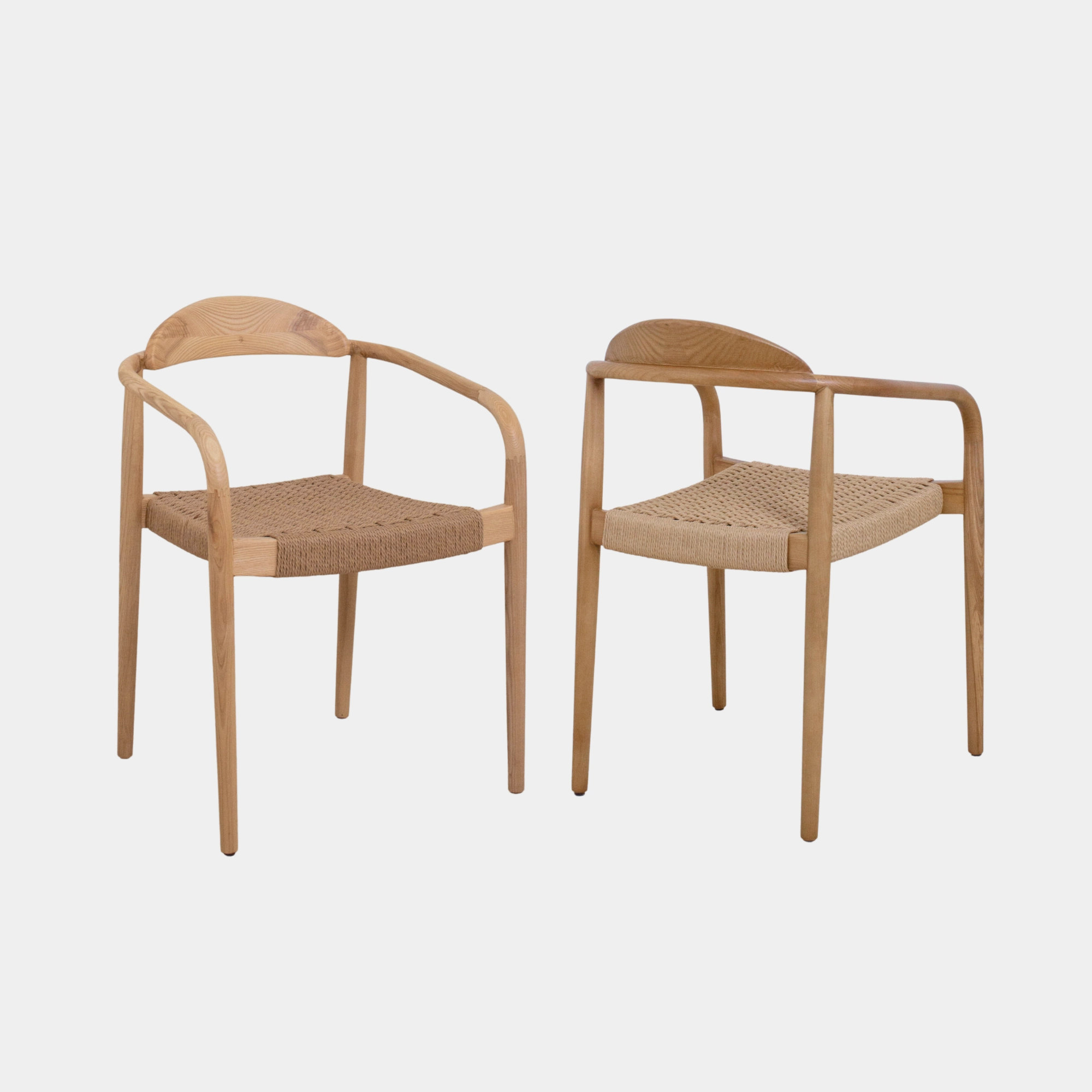 SILLA COMEDOR MAERA MADERA Y CUERDA NATURAL AND NATURAL - 3