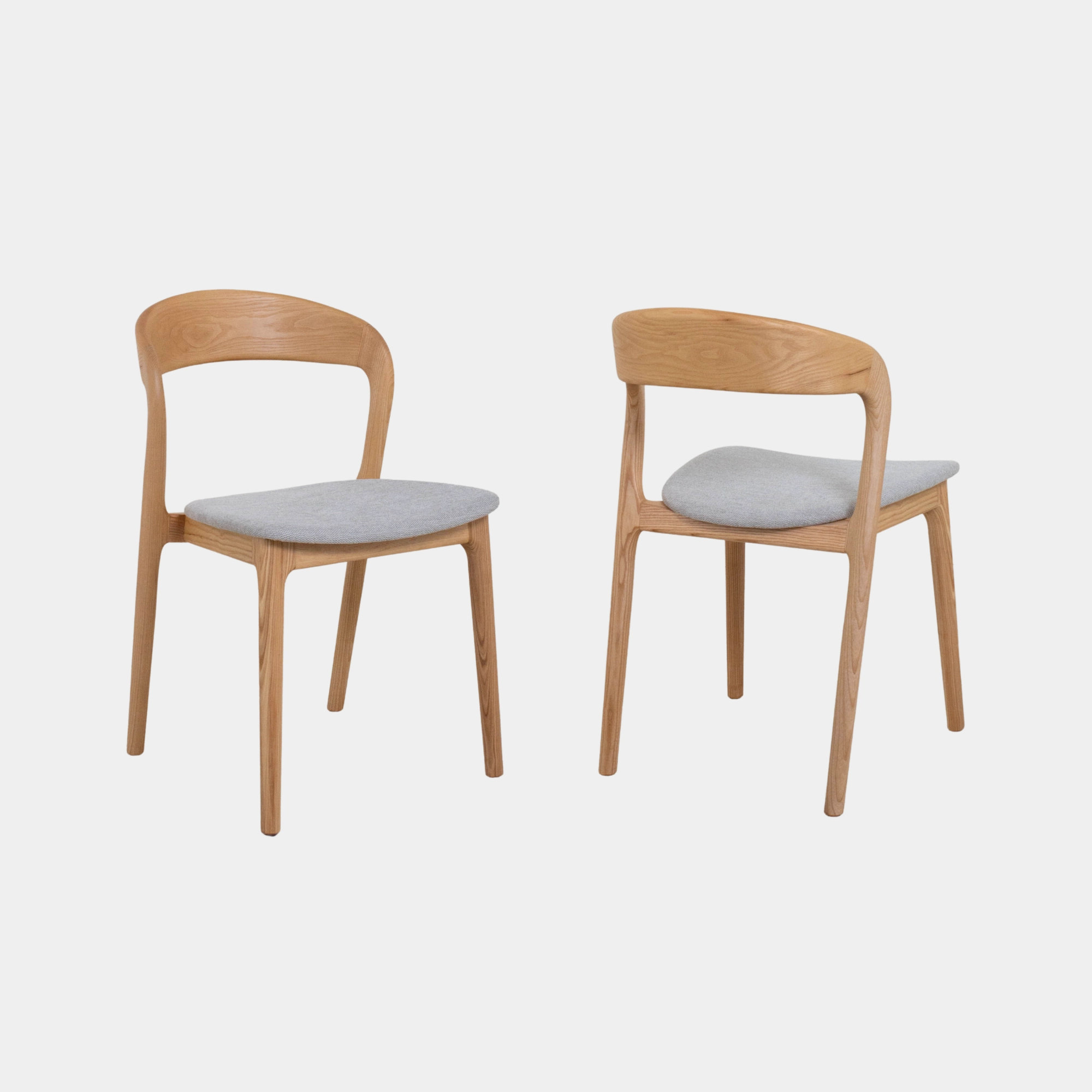 SILLA COMEDOR CURVY JSM MADERA Y TELA NATURAL AND LIGHT GREY - 3