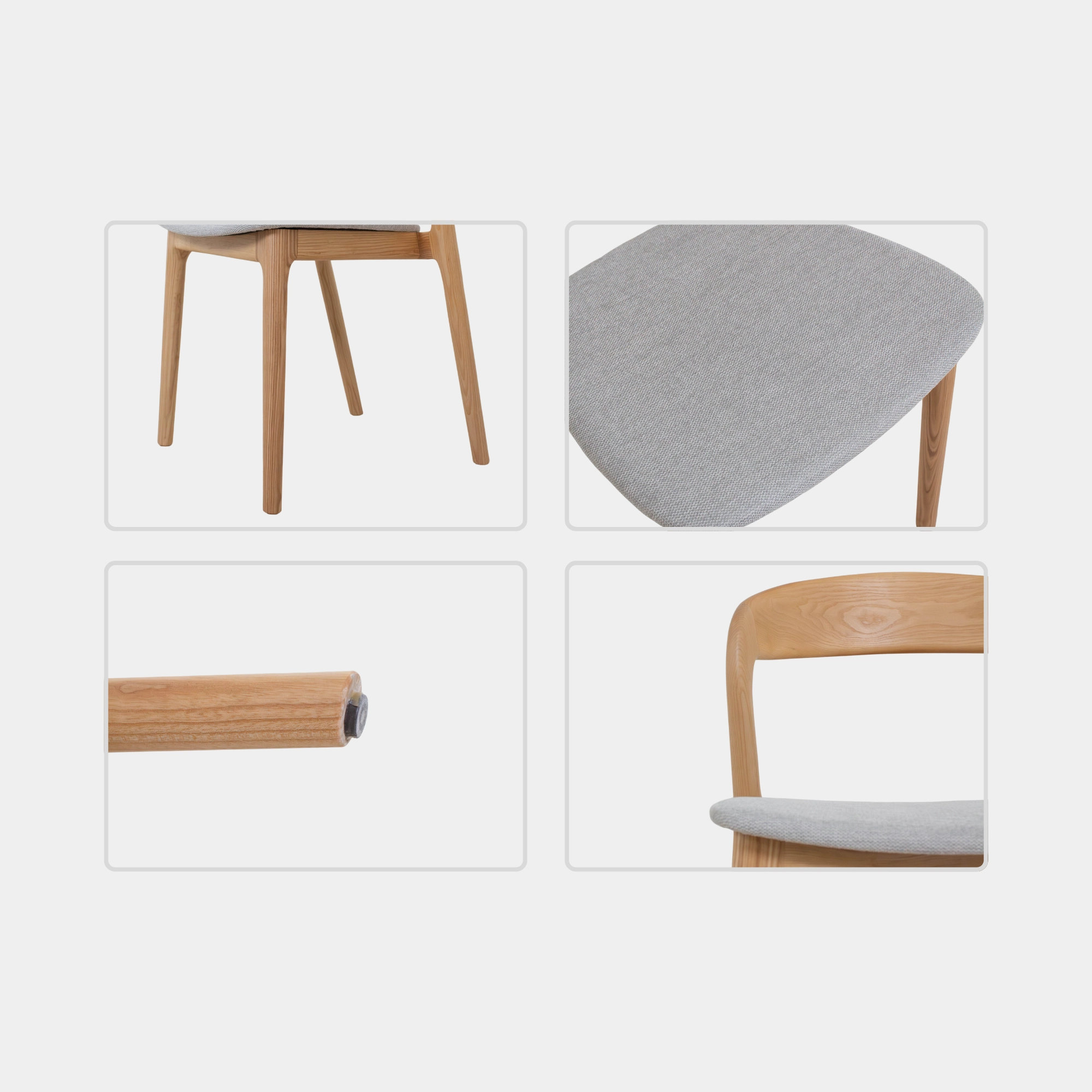 SILLA COMEDOR CURVY JSM MADERA Y TELA NATURAL AND LIGHT GREY - 8