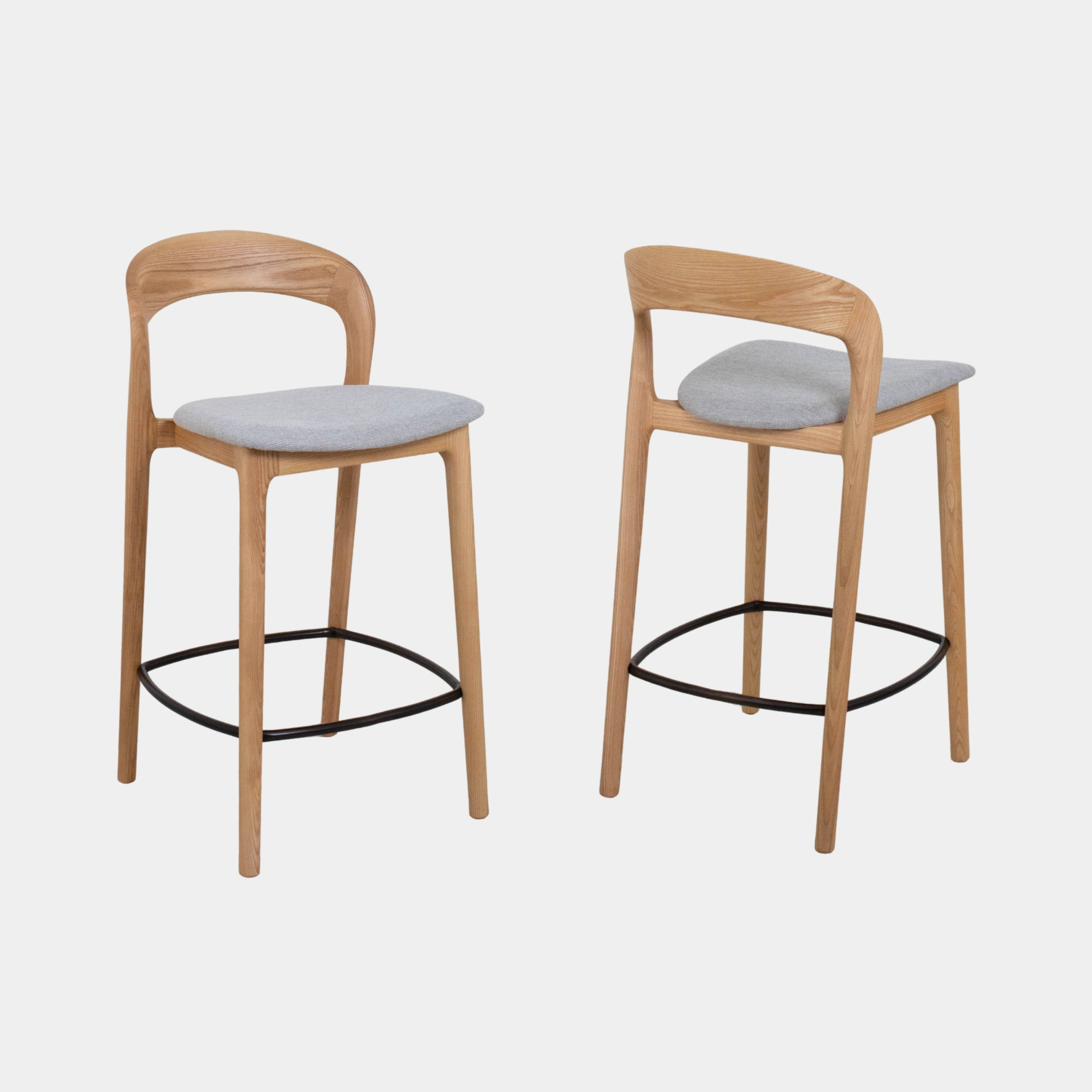 SILLA BAR CURVY JSM MADERA Y TELA NATURAL AND LIGHT GREY - 3