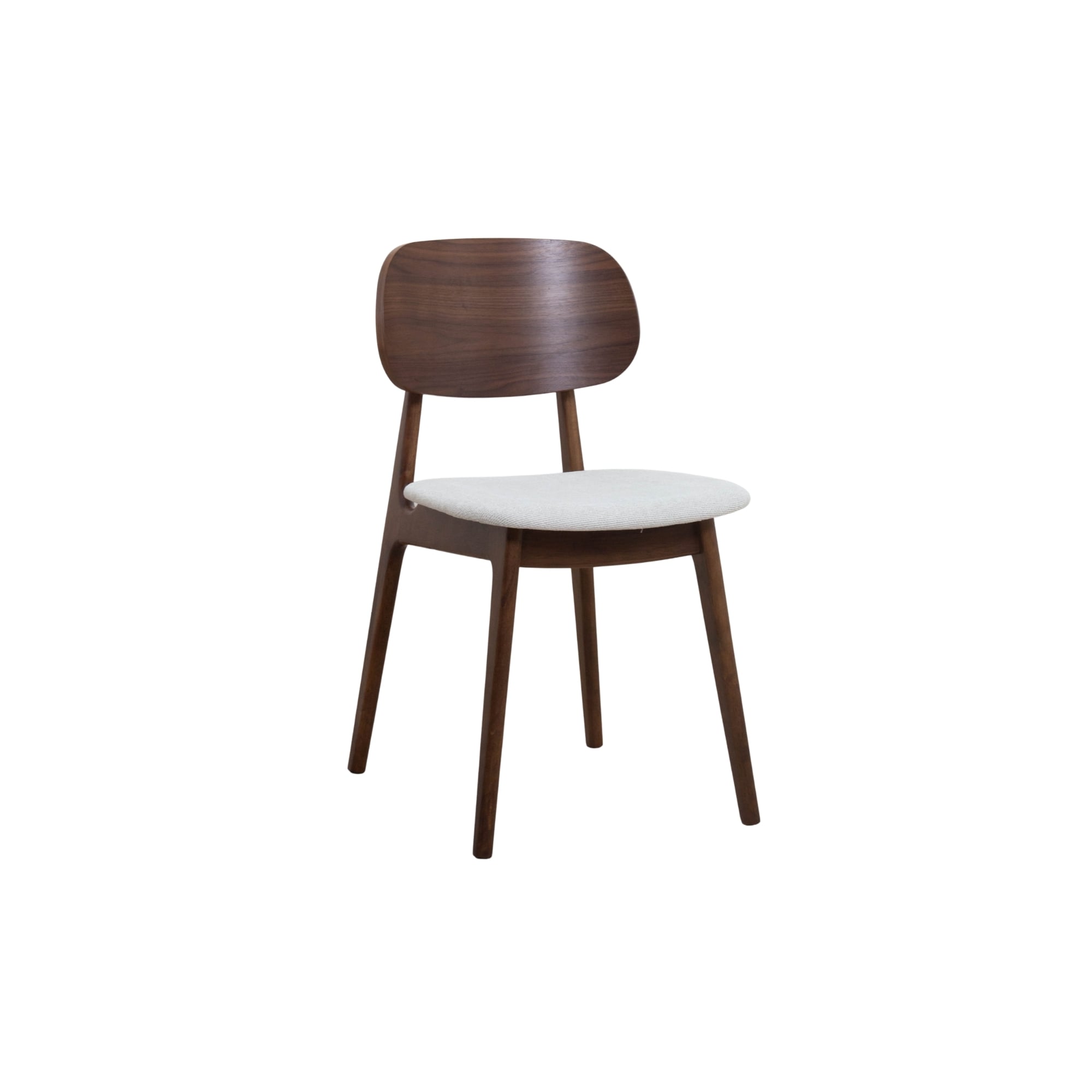 SILLA COMEDOR NINA MADERA Y TELA CREAM - 1