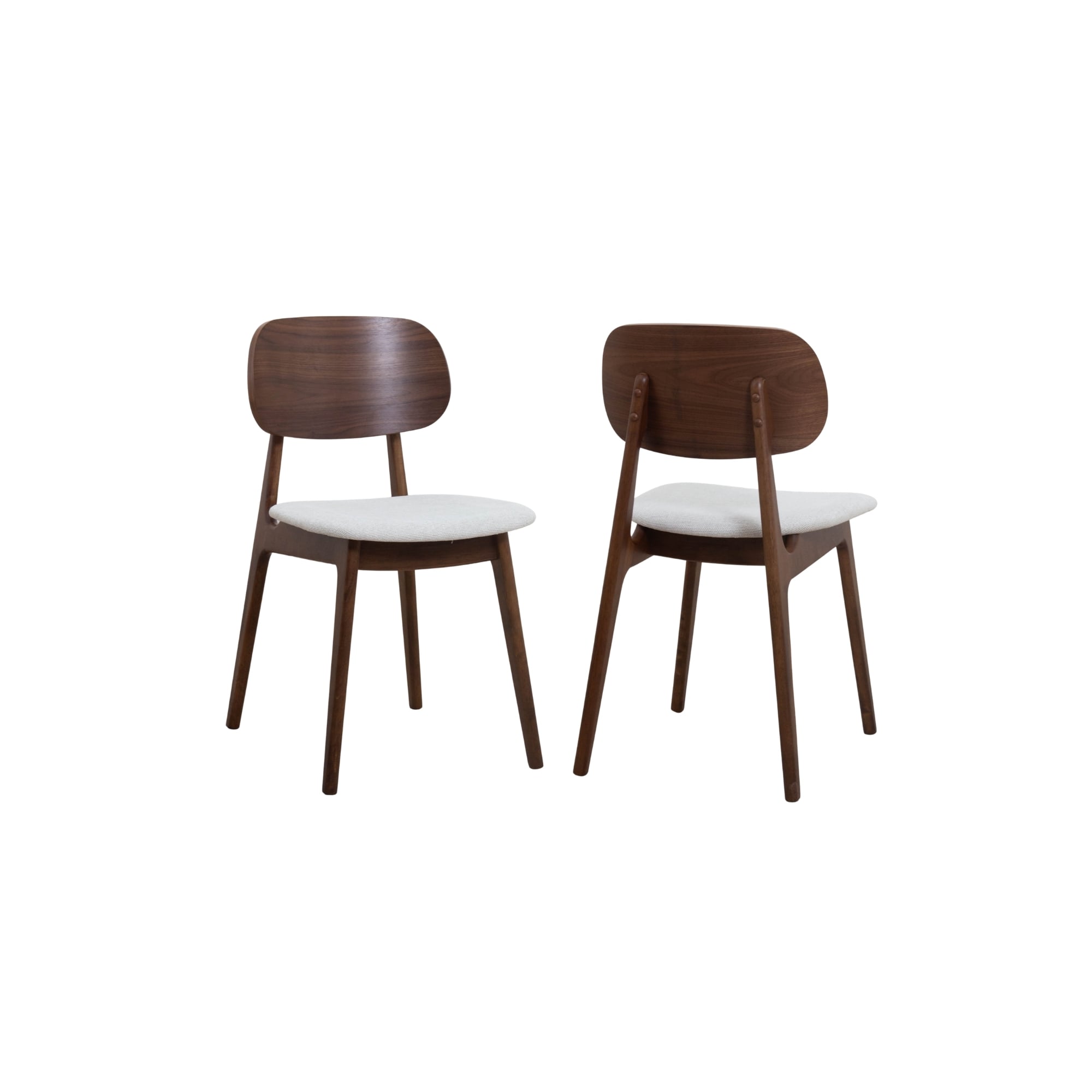SILLA COMEDOR NINA MADERA Y TELA CREAM - 3